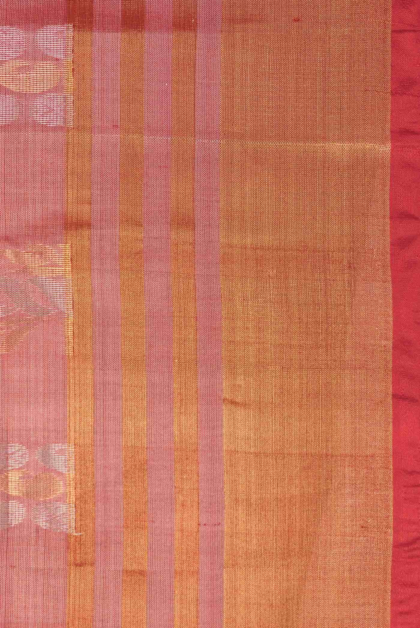 Golden Peach Dual Tone Uppada Silk Saree