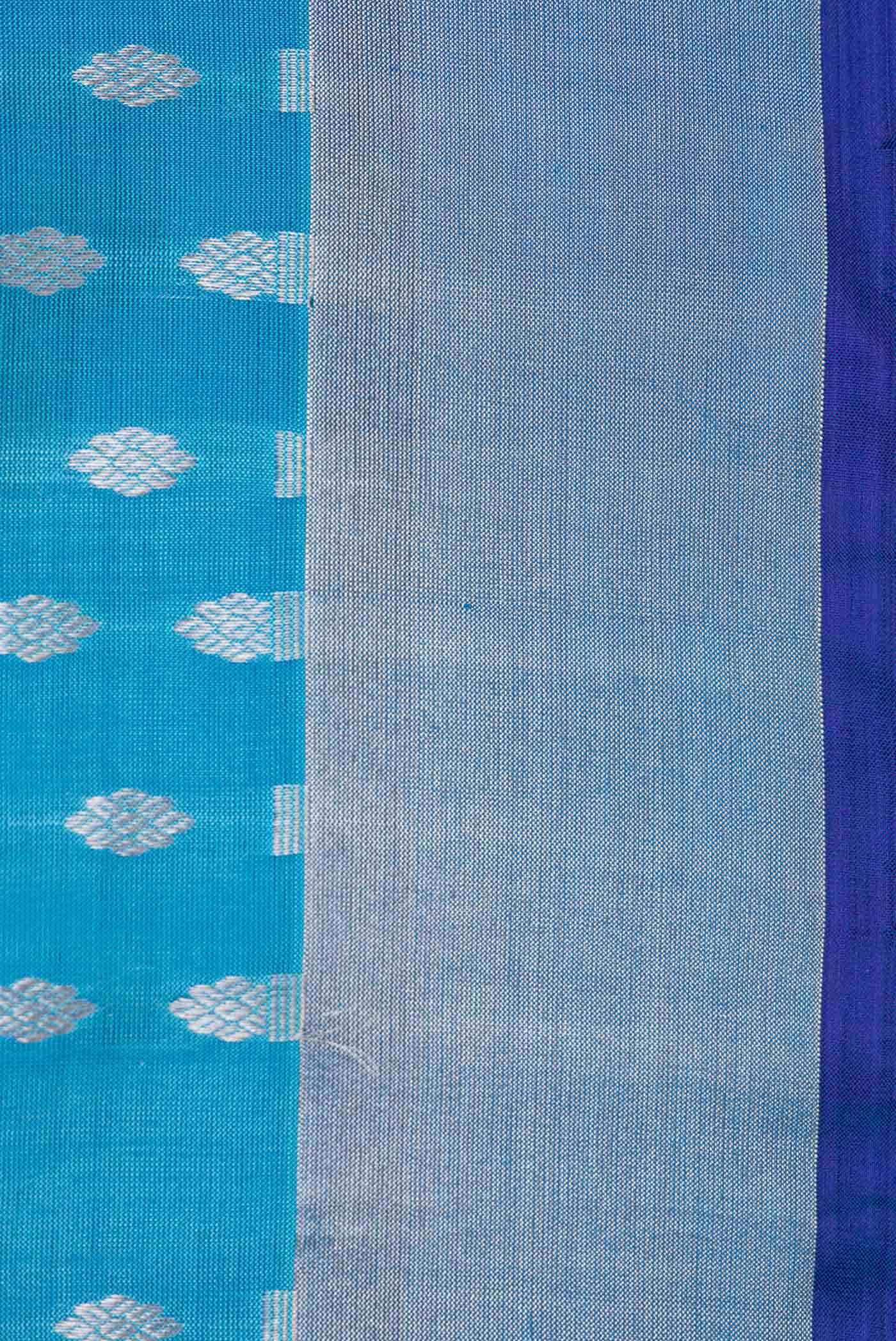 Sky Blue Dual Tone Uppada Silk Saree