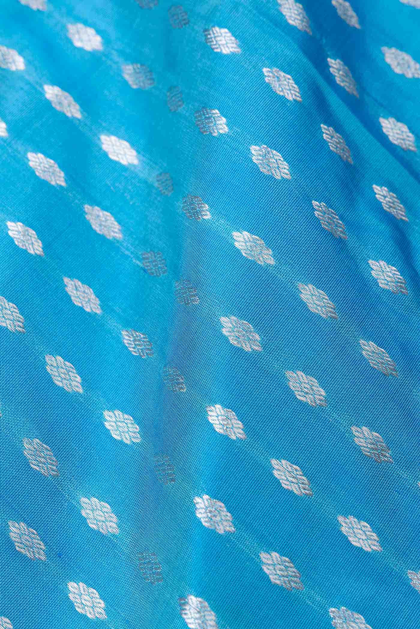 Sky Blue Dual Tone Uppada Silk Saree