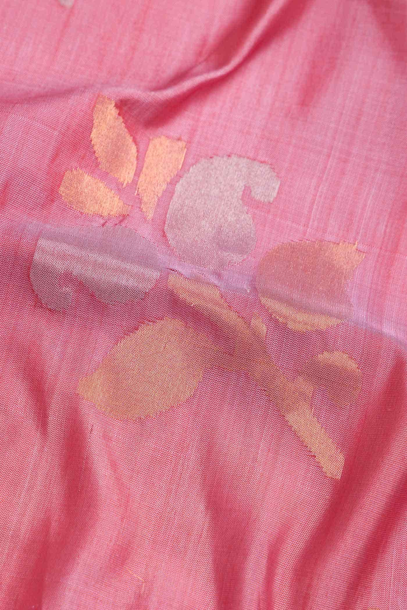 Pink Dual Tone Uppada Silk Saree