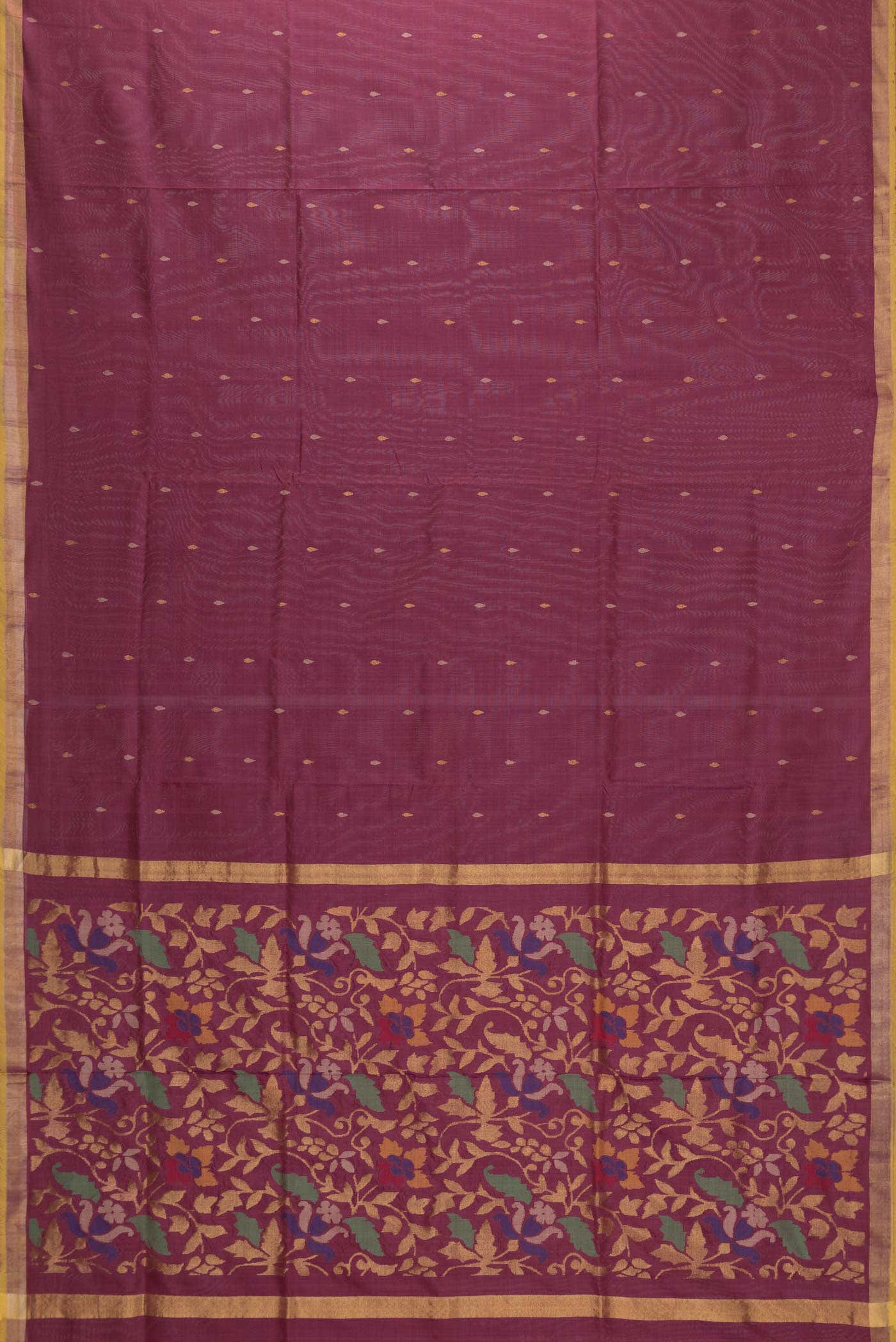 Maroon Dual Tone Uppada Silk Saree