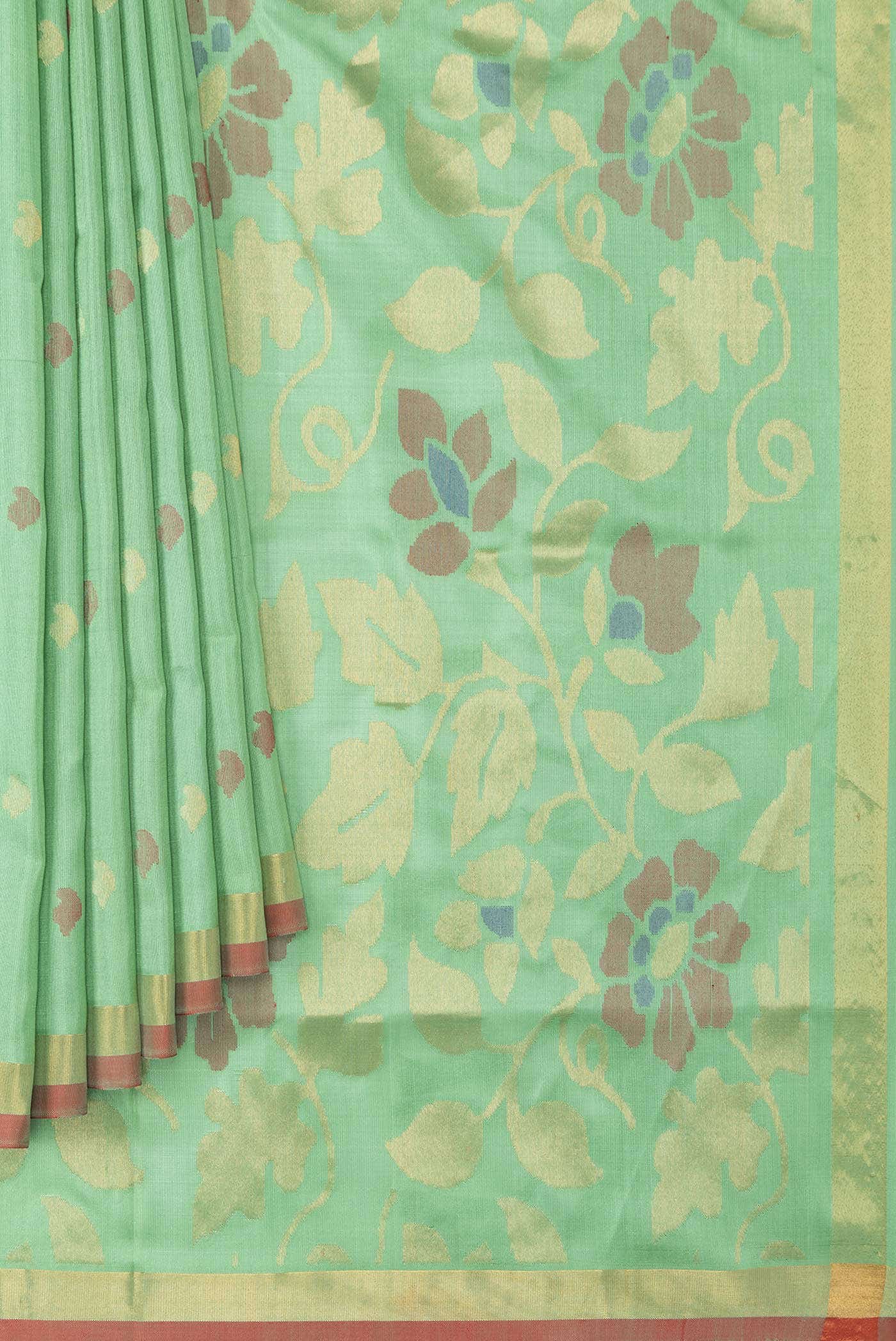 Sea Green Uppada Silk Saree