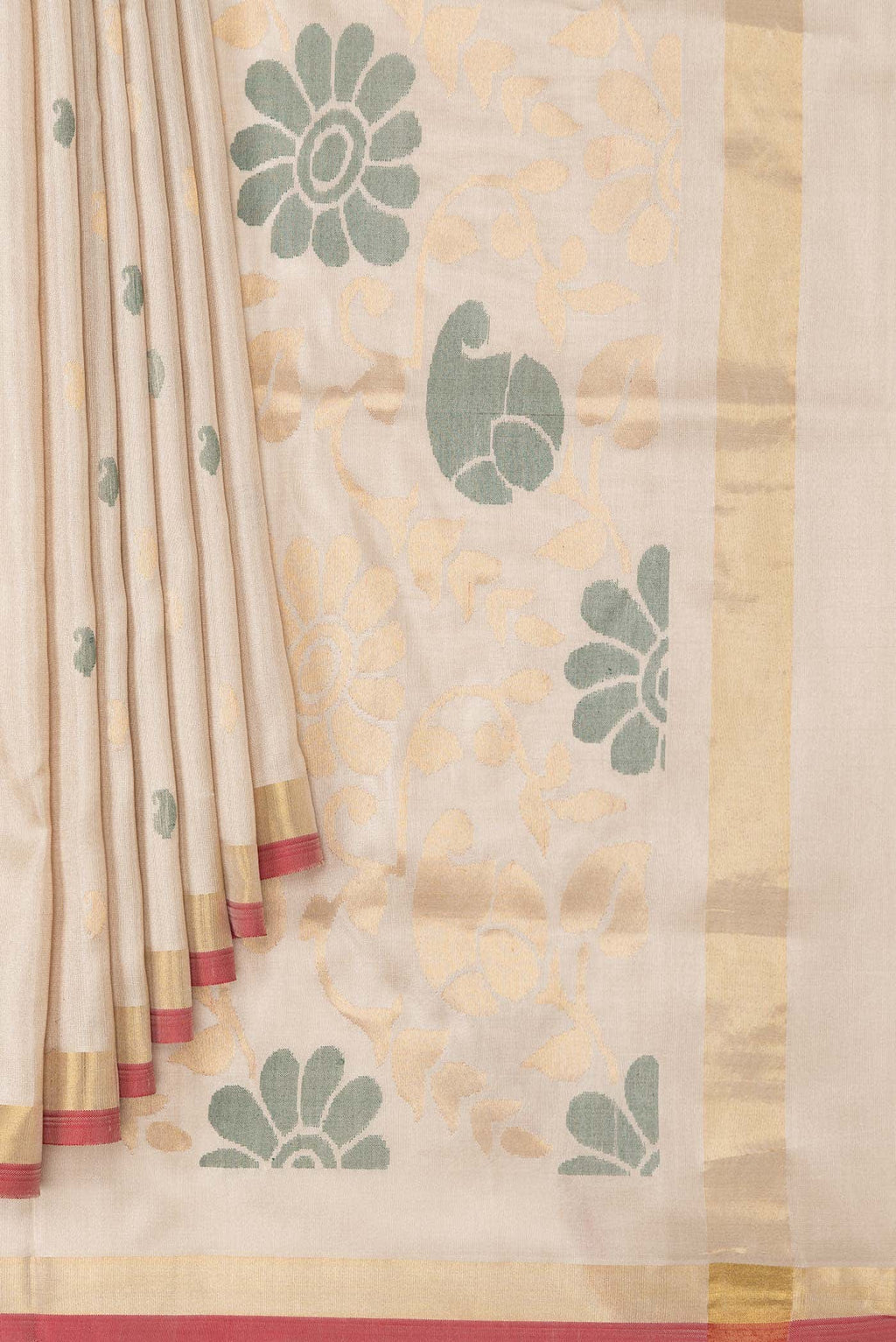Dark Beige Uppada Silk Saree