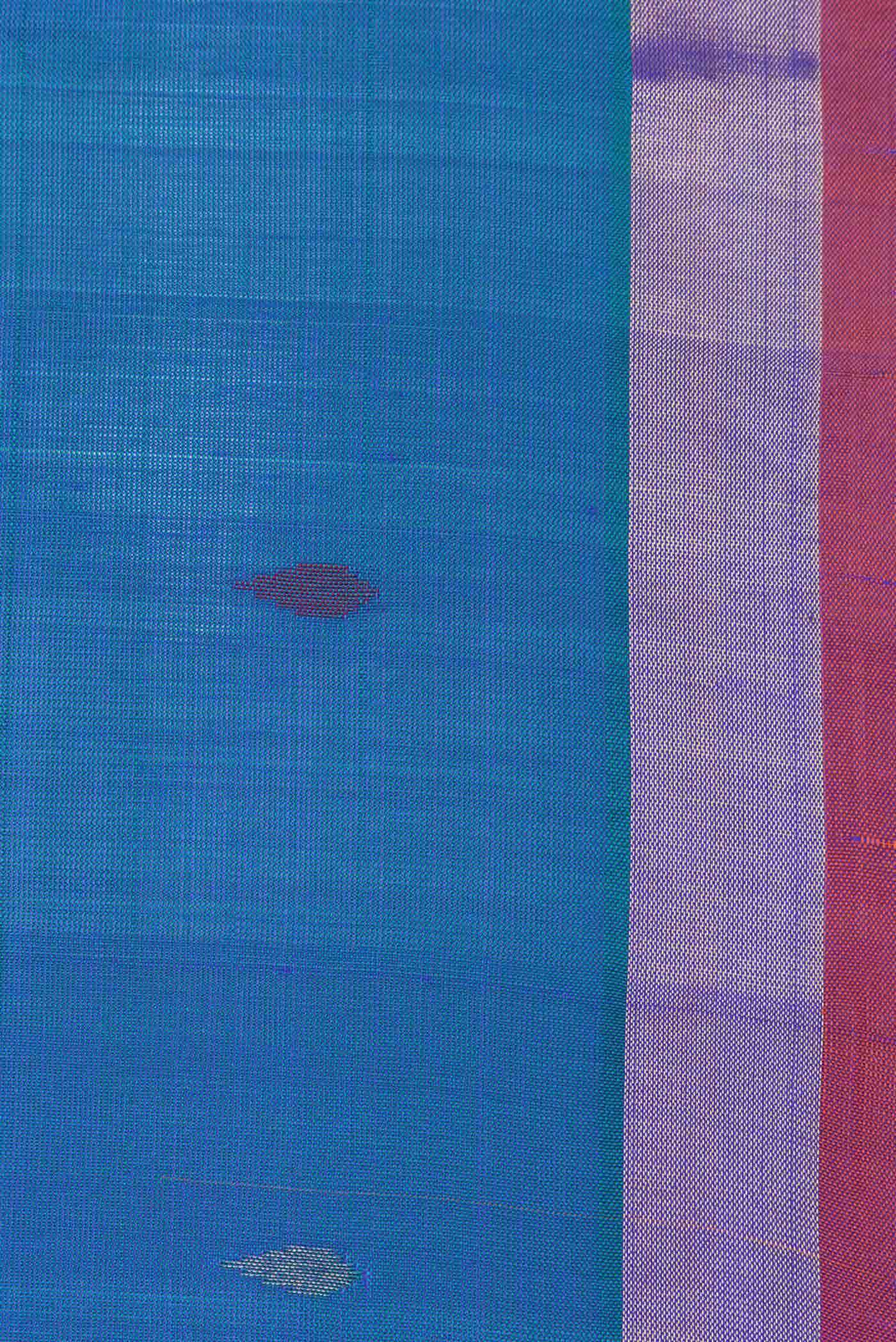 Peacock Blue Dual Tone Uppada Silk Saree