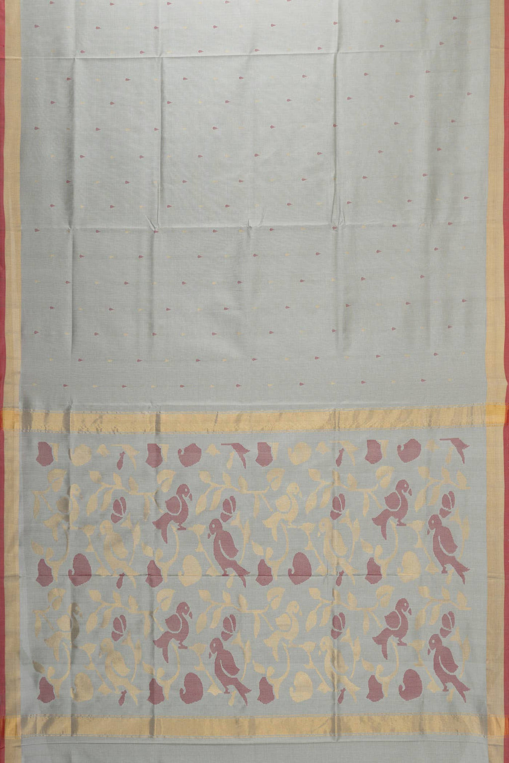Grey Uppada Silk Saree