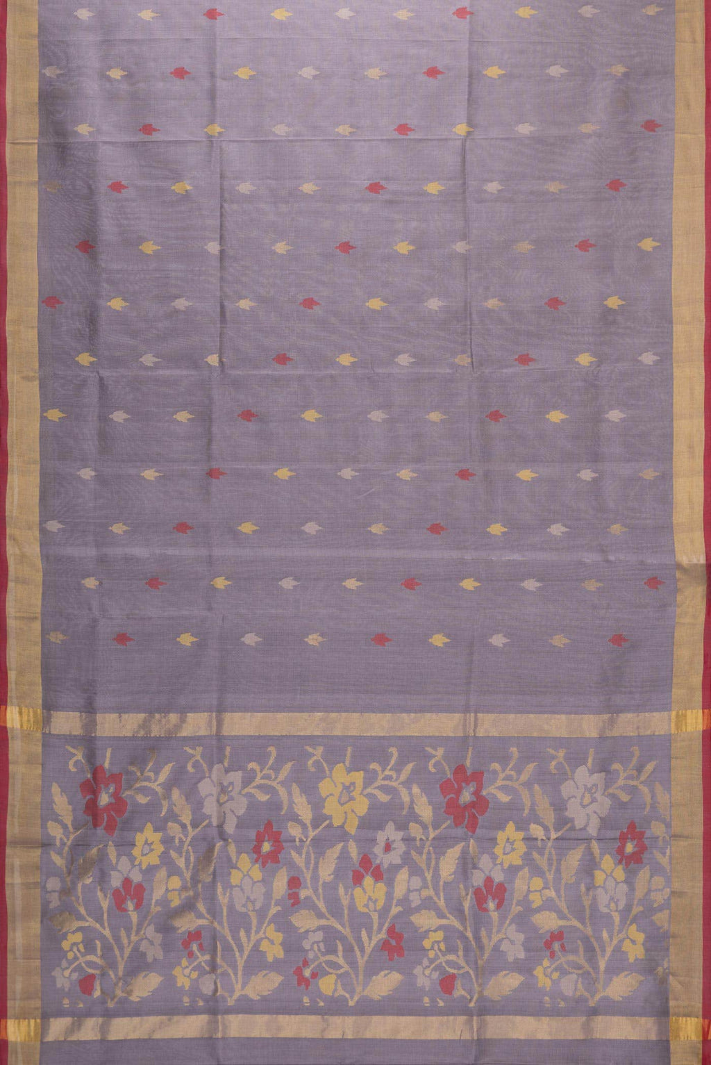 Grey Uppada Silk Saree