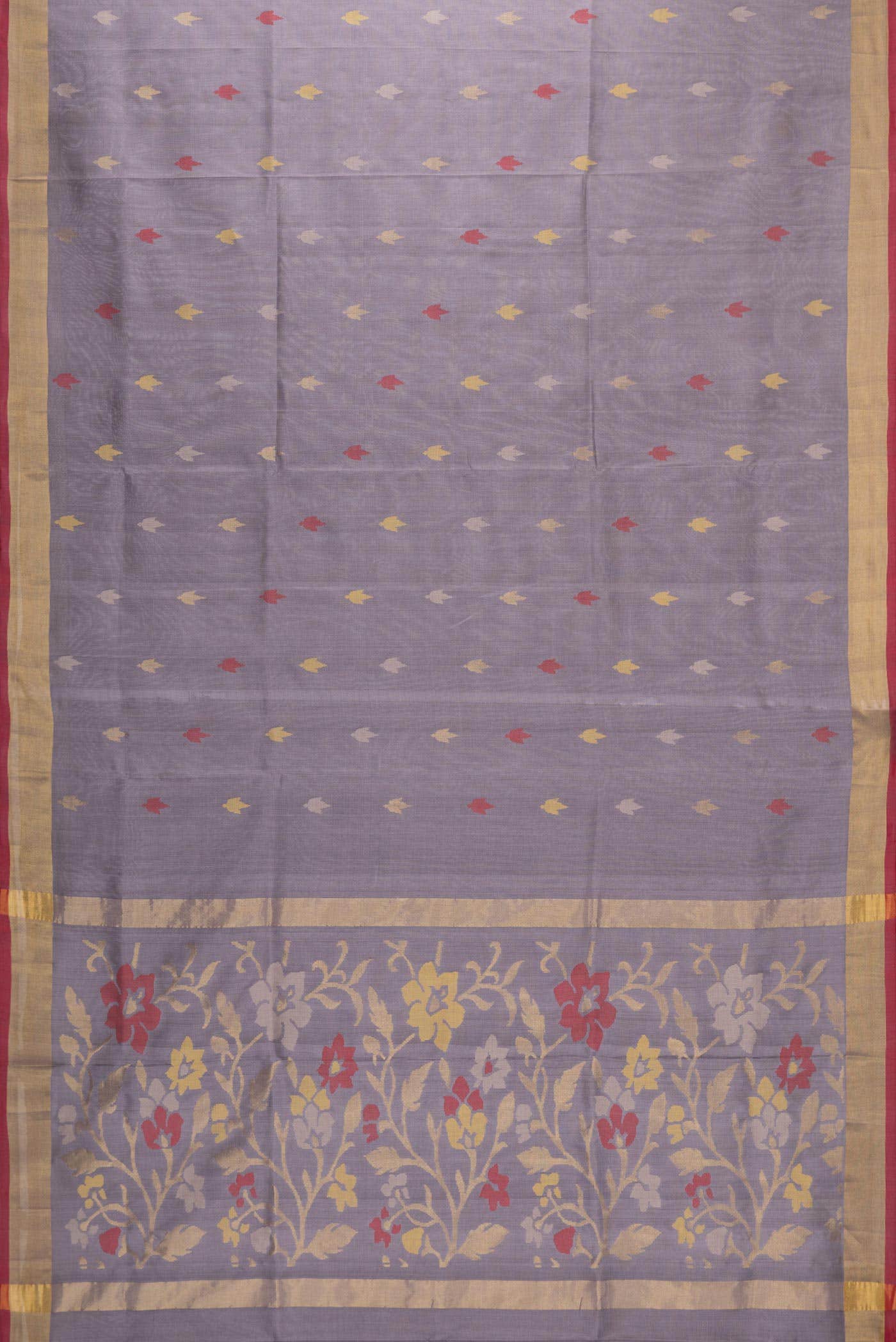Grey Uppada Silk Saree