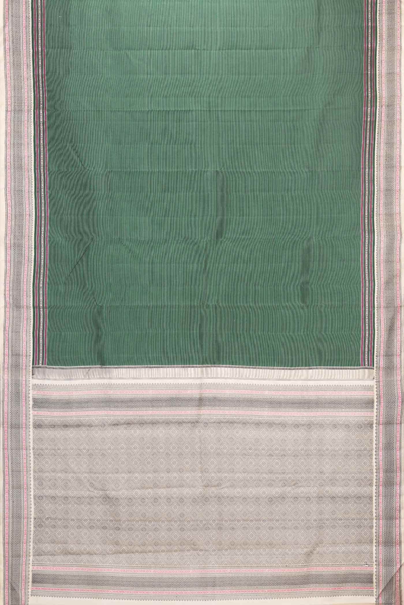 Green Dual Tone Kanchipuram Silk Saree