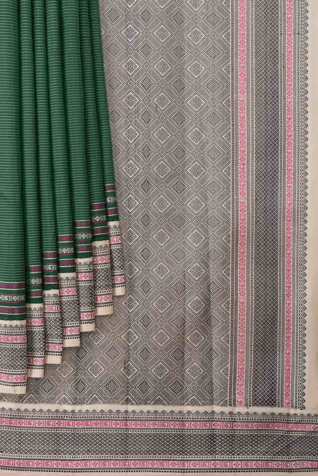Green Dual Tone Kanchipuram Silk Saree
