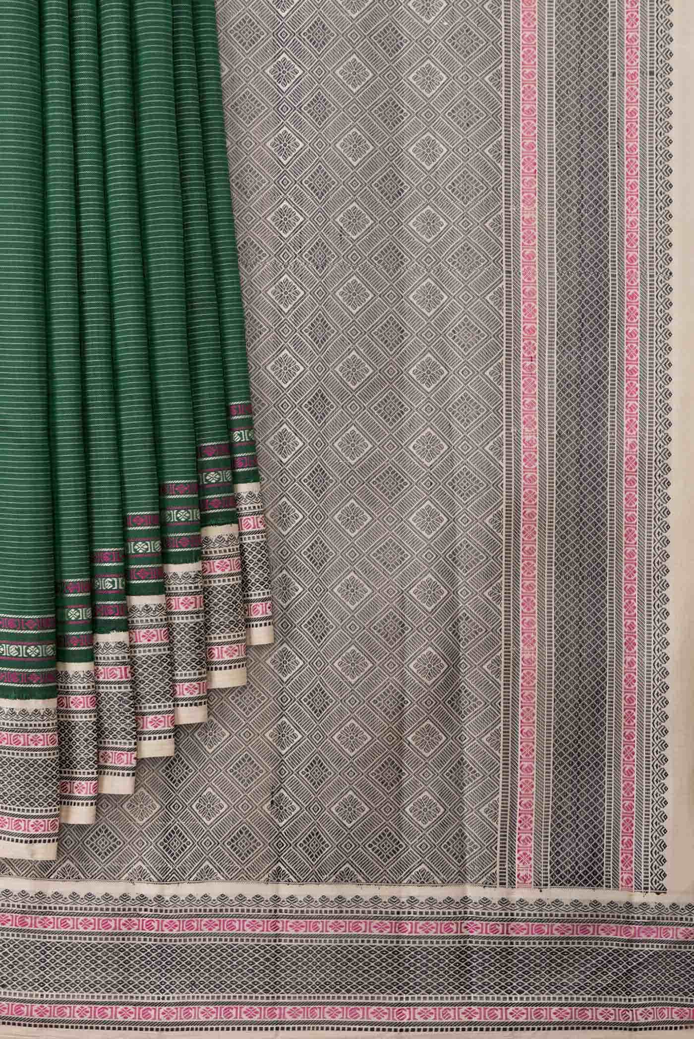 Green Dual Tone Kanchipuram Silk Saree