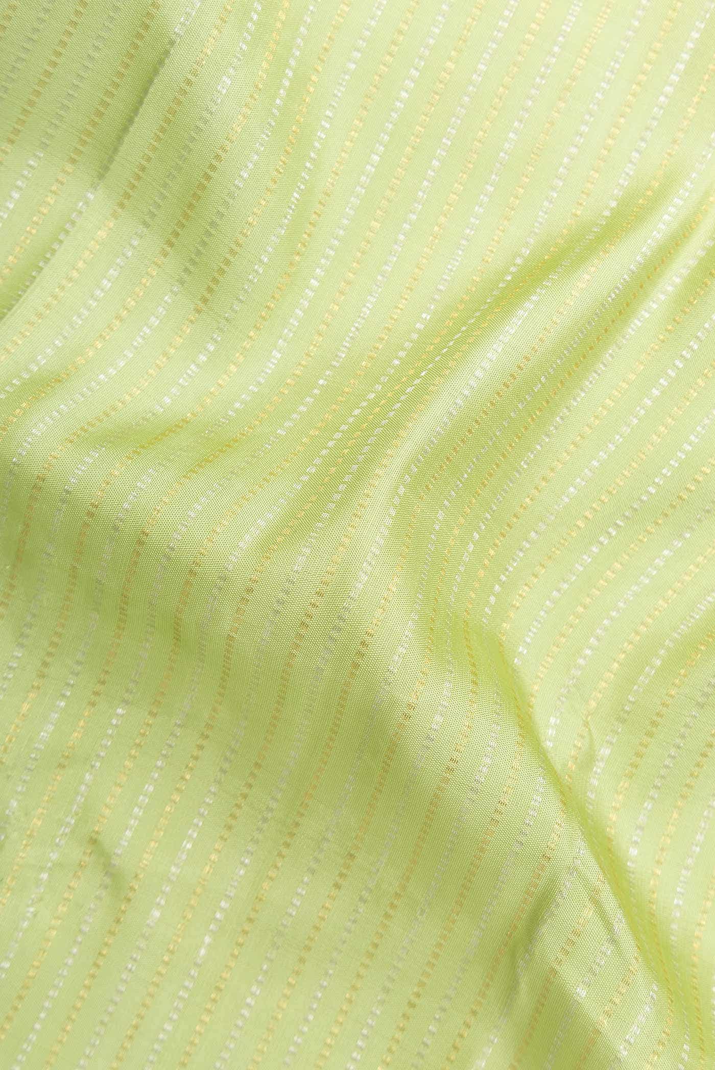 Pure Silk Pure Zari Pista Green Kanchipuram Saree
