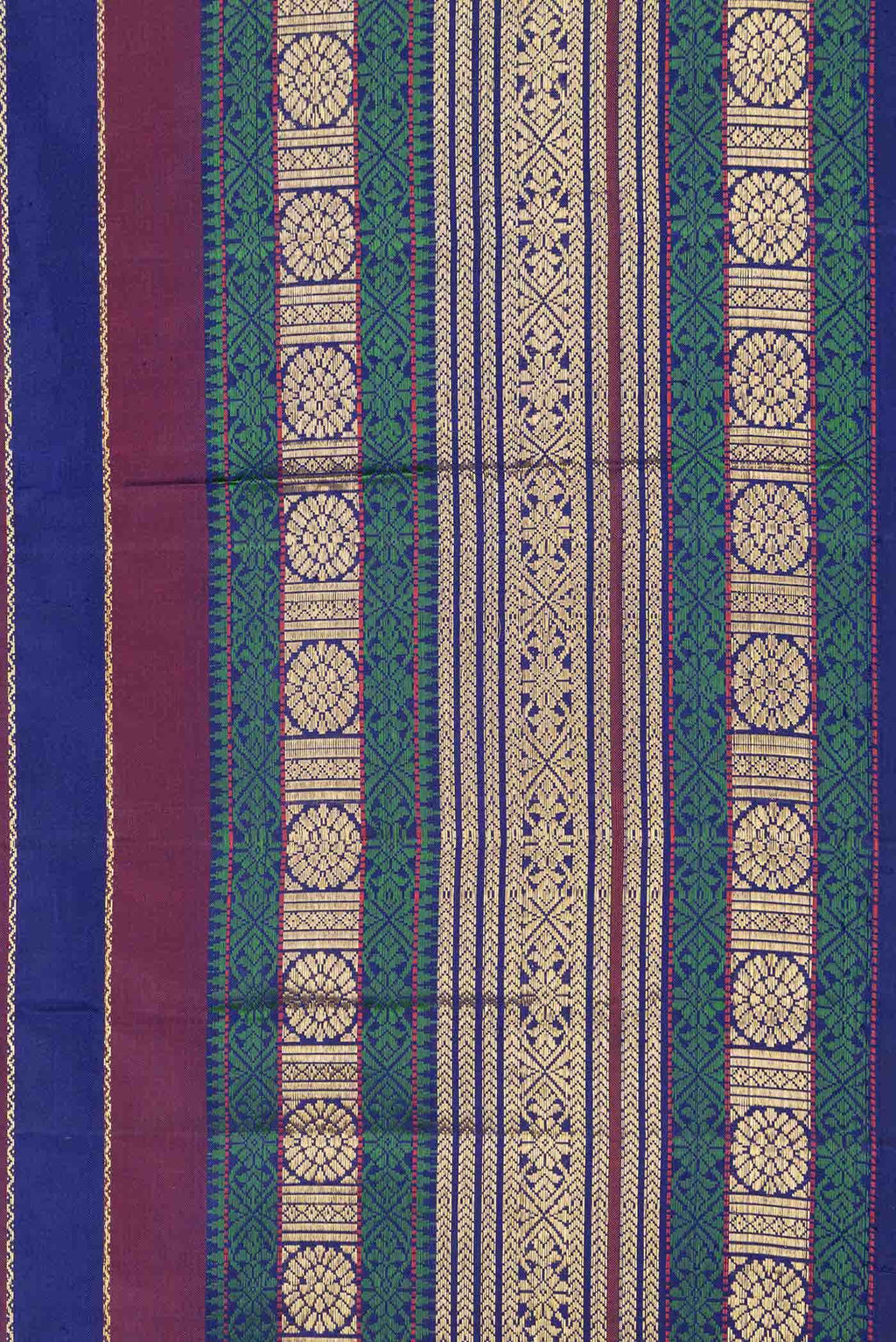Purple and Maroon Dual Tone Kanchipuram Silk Saree