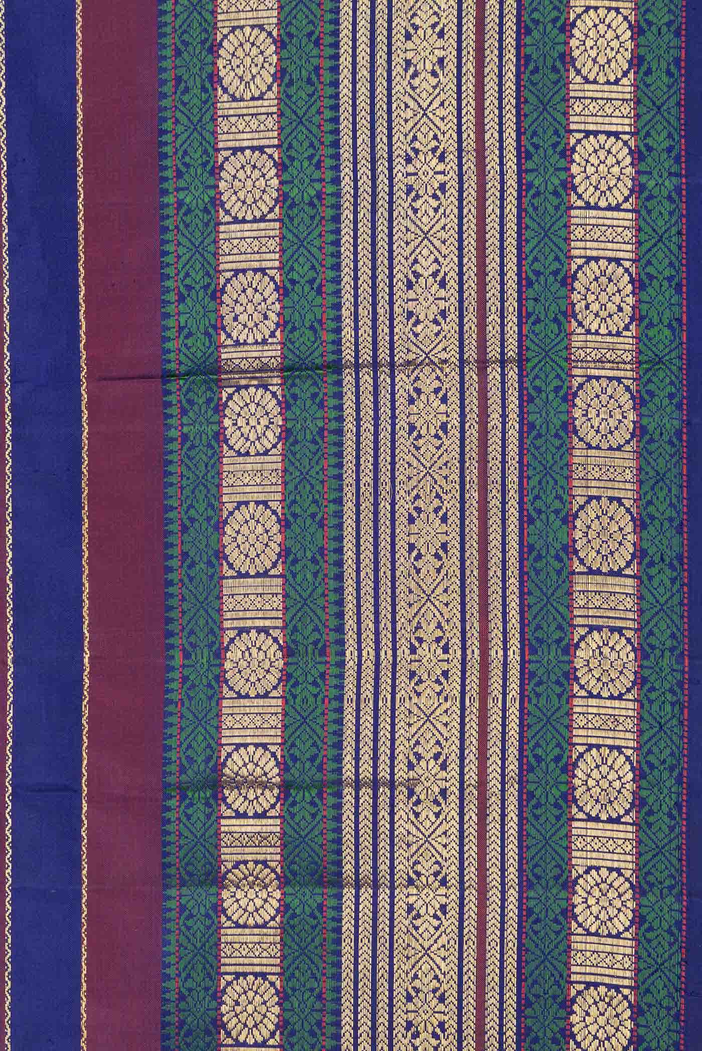 Purple and Maroon Dual Tone Kanchipuram Silk Saree