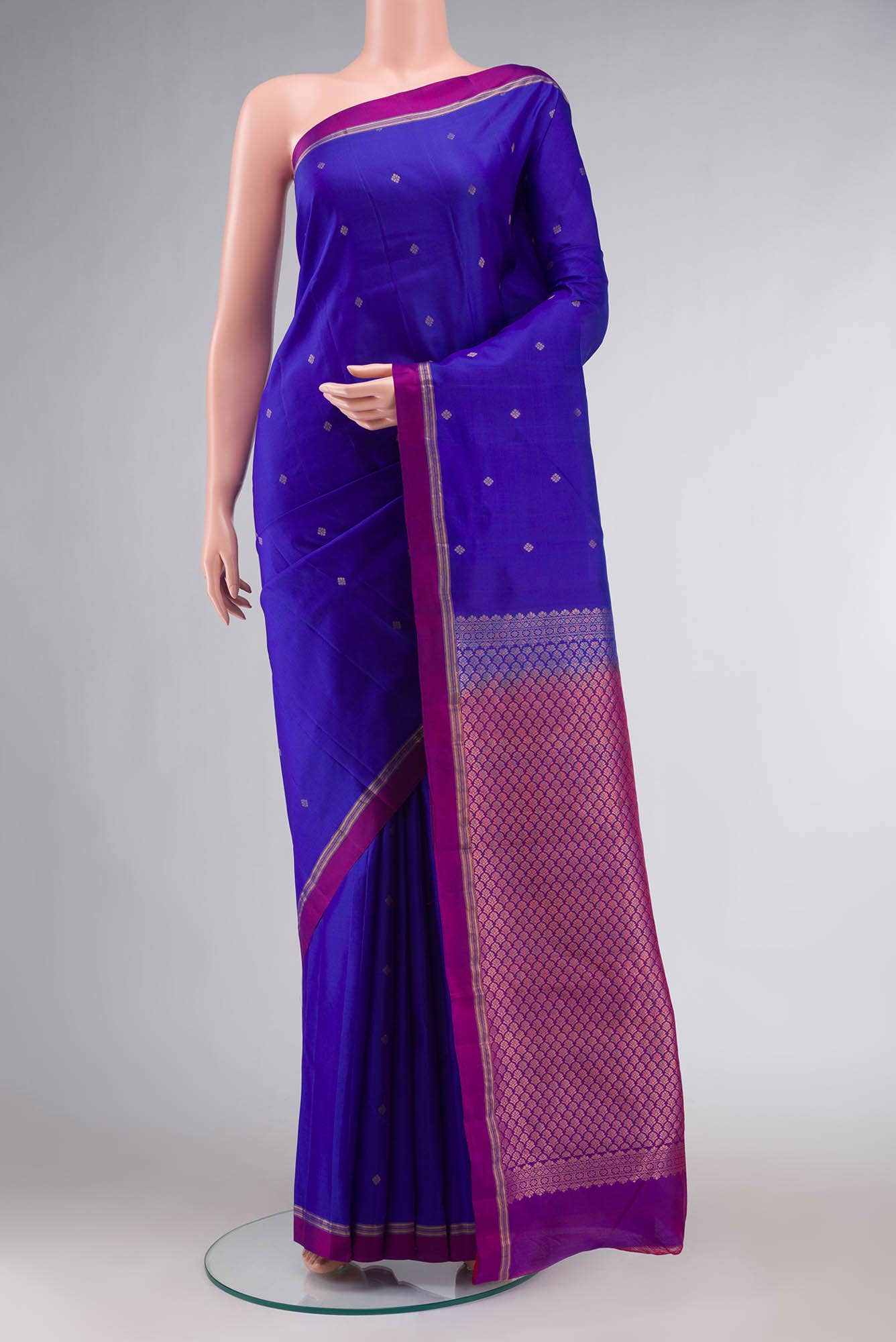 Blue Kanchipuram Silk Saree