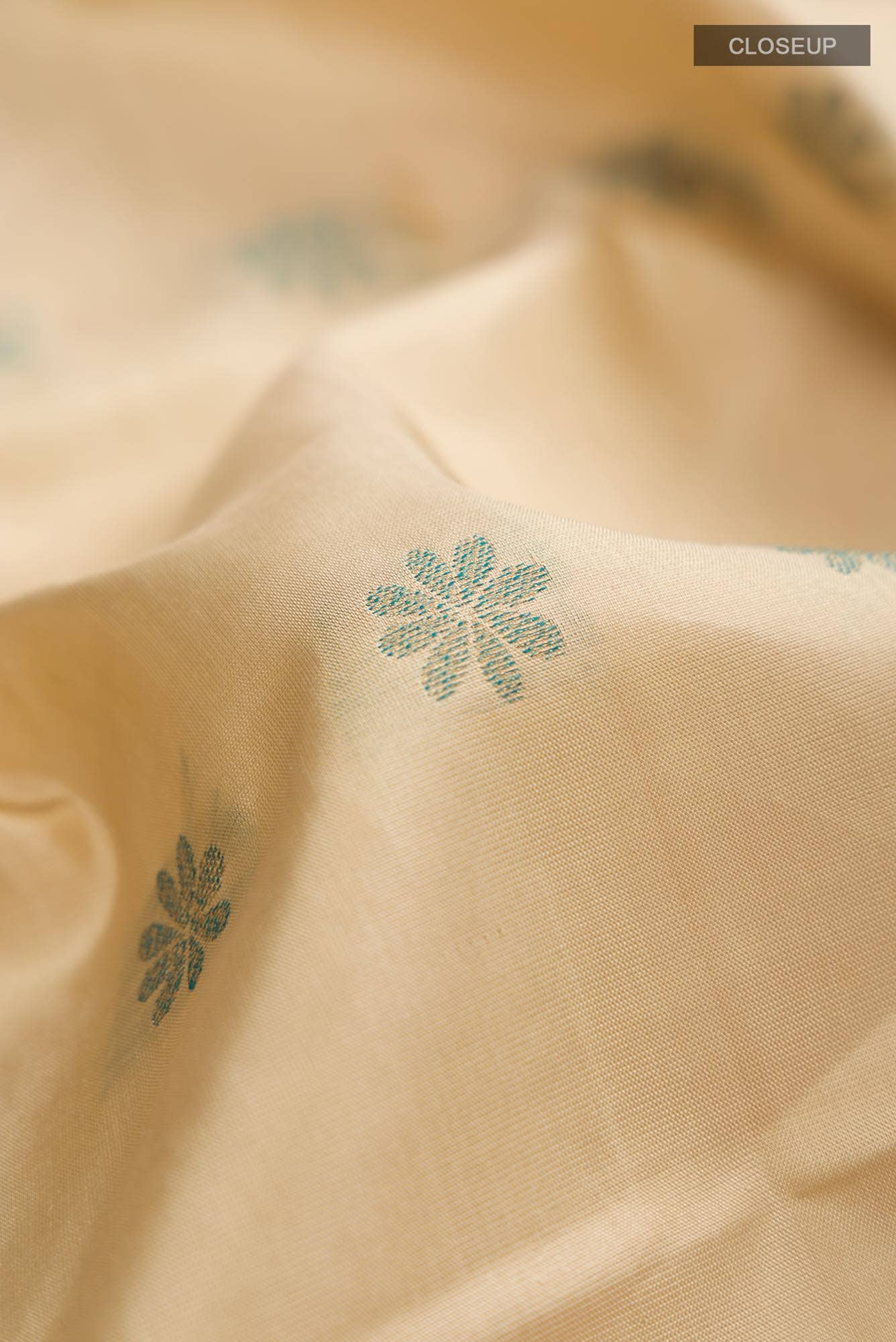 Beige Kanchipuram Silk Saree