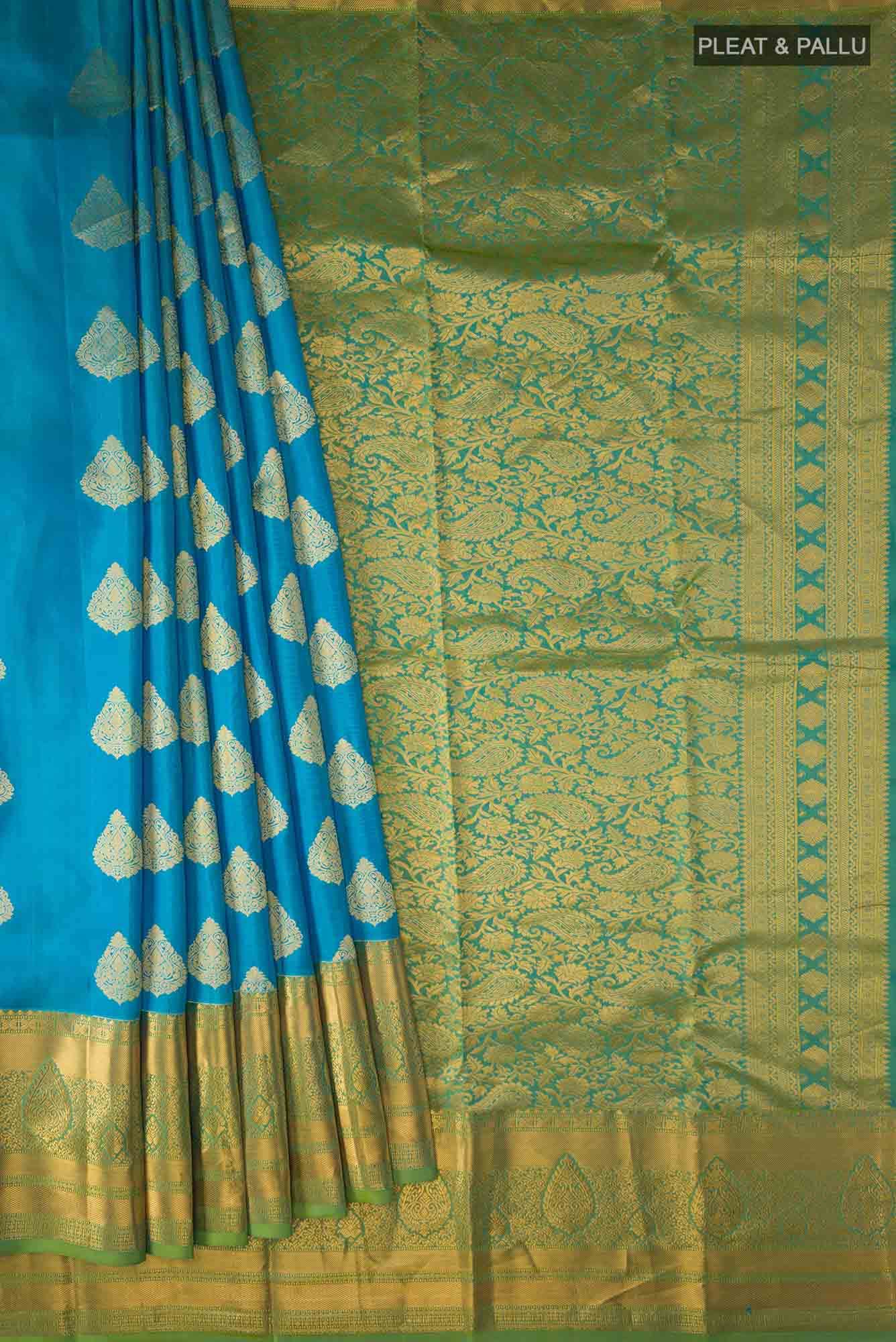 Blue Kanchipuram Silk Saree