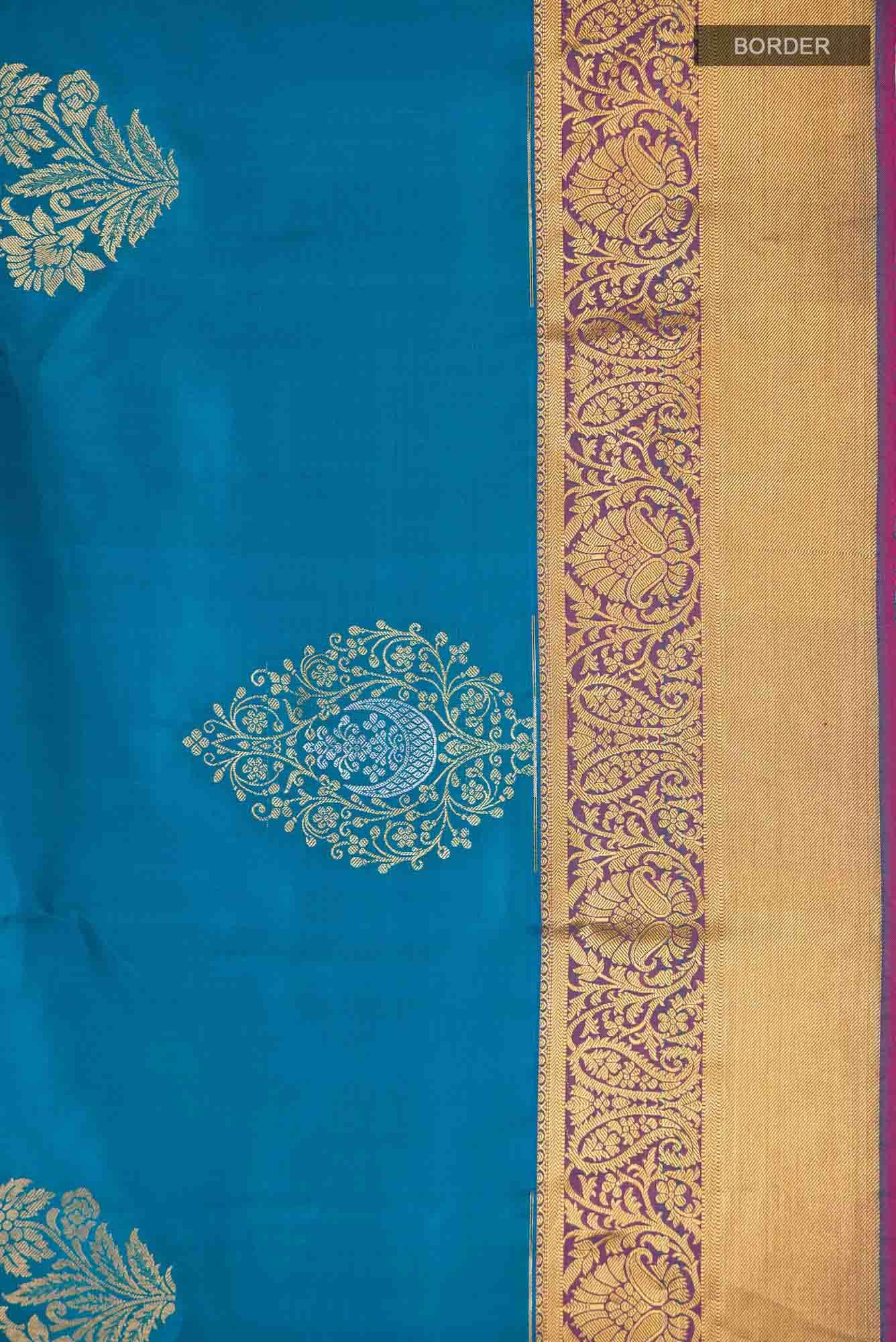 Blue Kanchipuram Silk Saree