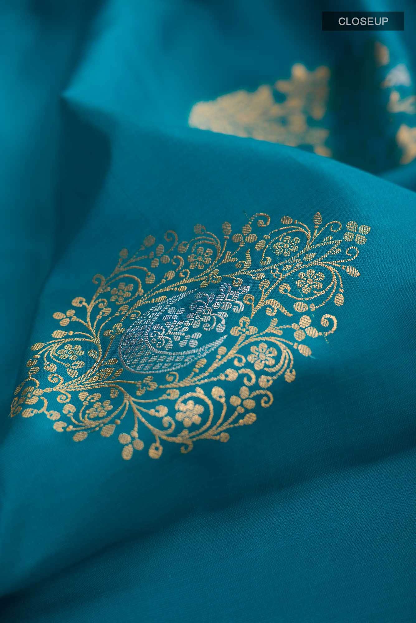 Blue Kanchipuram Silk Saree