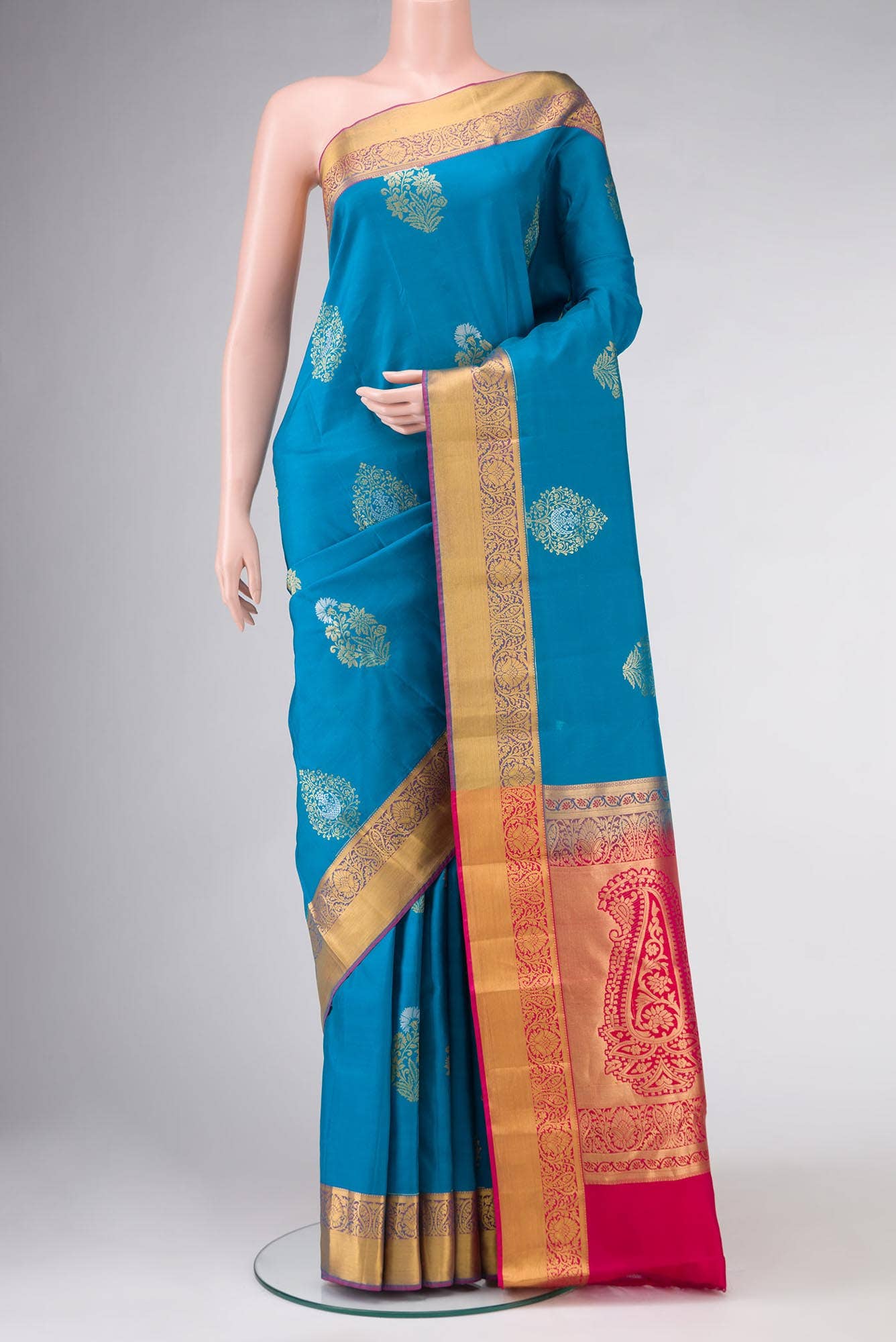 Blue Kanchipuram Silk Saree
