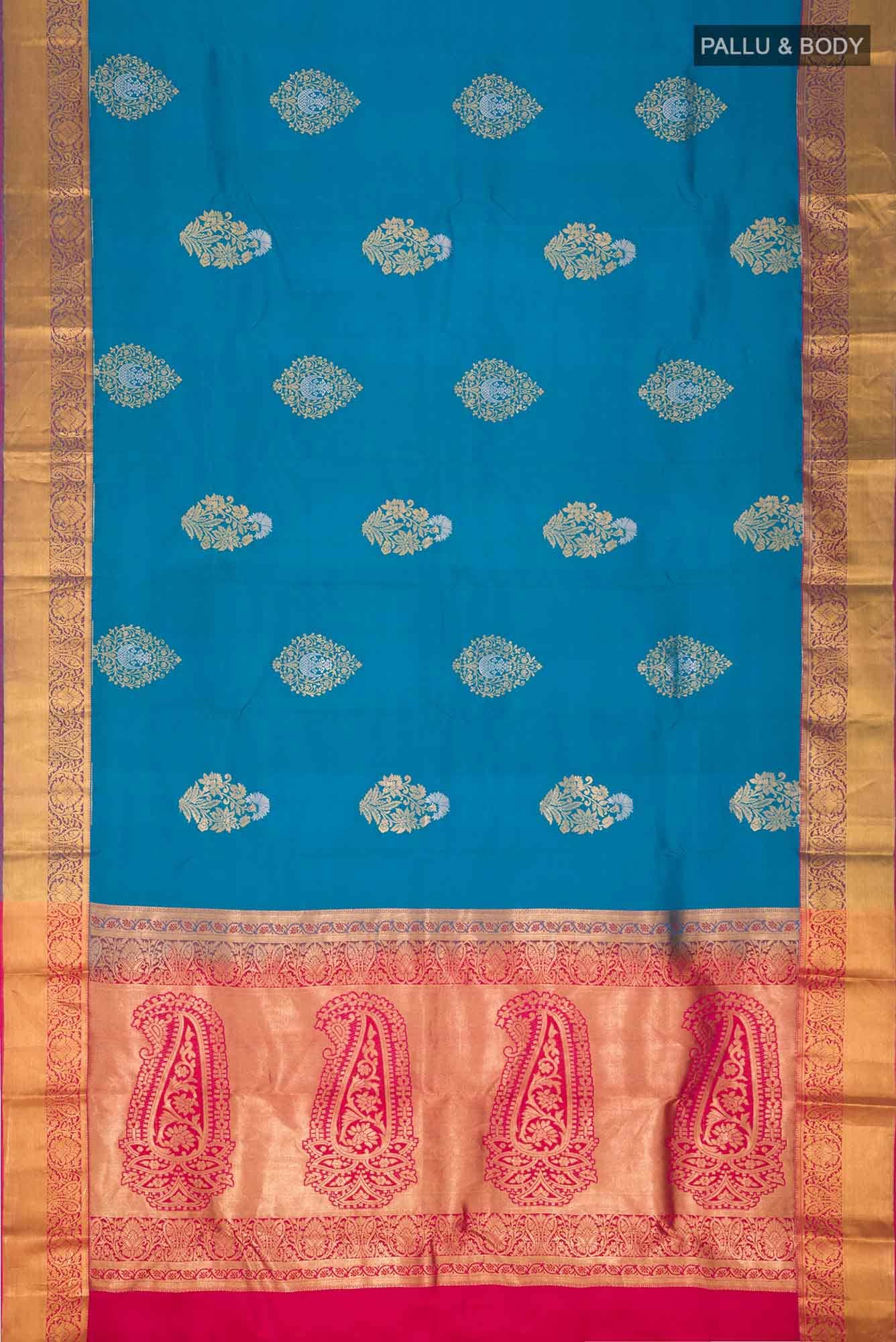 Blue Kanchipuram Silk Saree