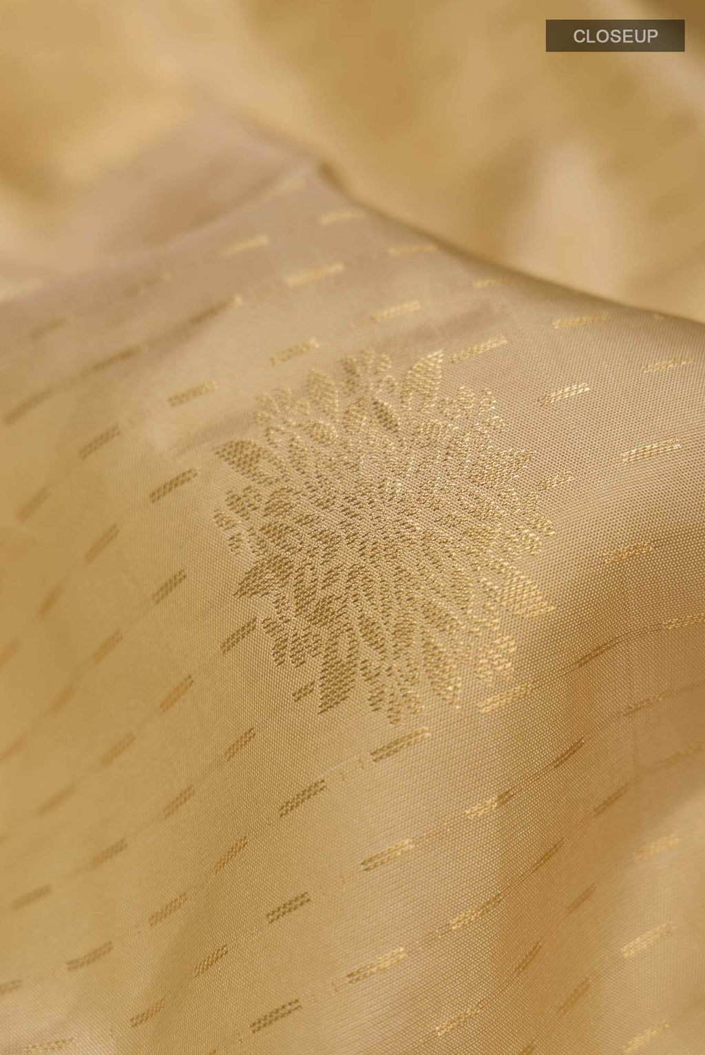Beige Kanchipuram Silk Saree