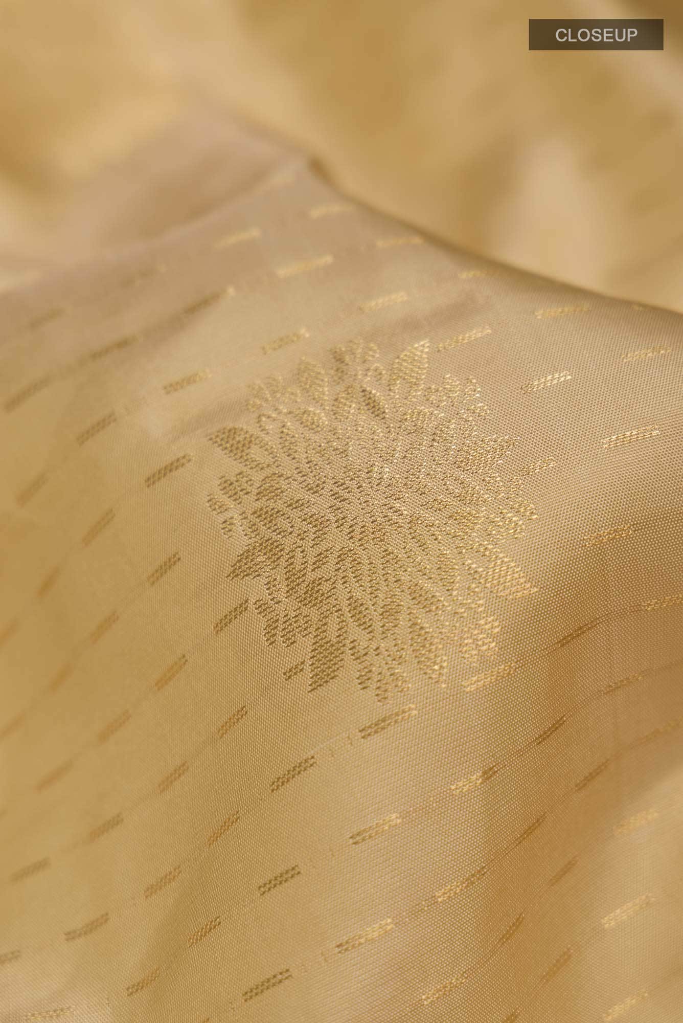 Beige Kanchipuram Silk Saree