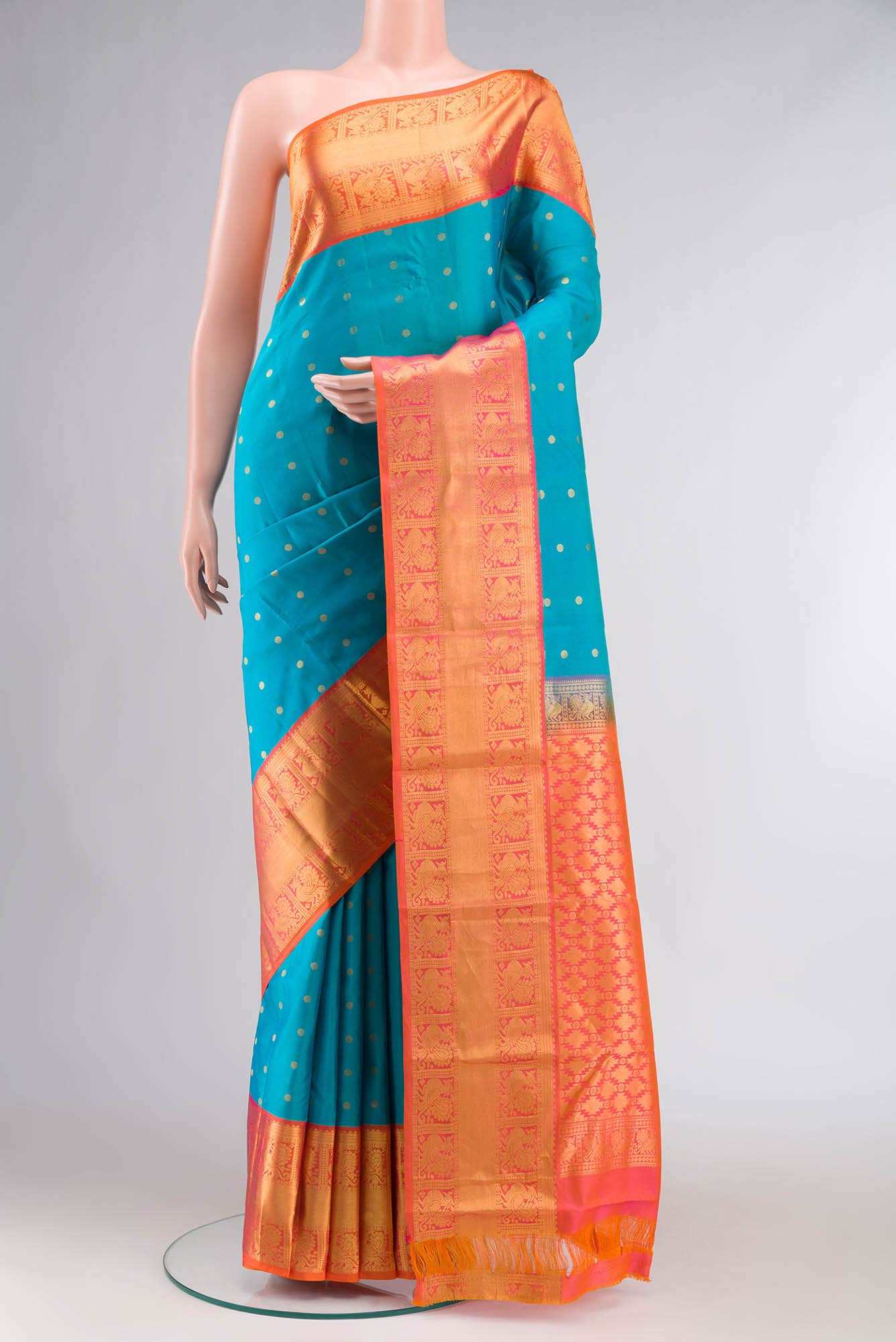 Blue Kanchipuram Silk Saree