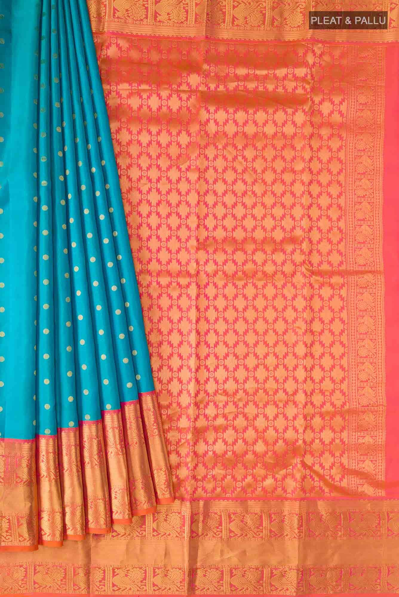 Blue Kanchipuram Silk Saree