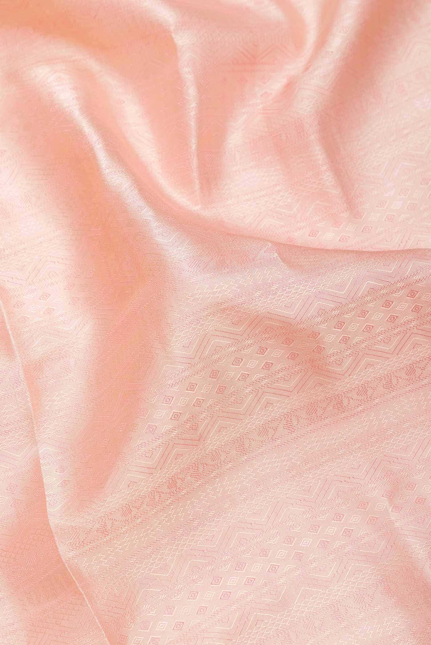 Golden Peach Dual Tone Kanchipuram Silk Saree