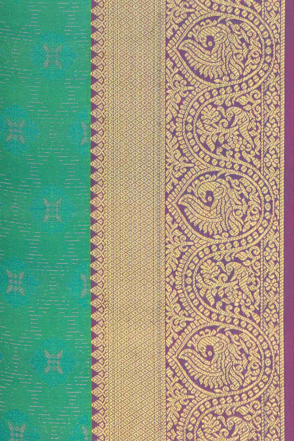 Green Dual Tone Kanchipuram Silk Saree