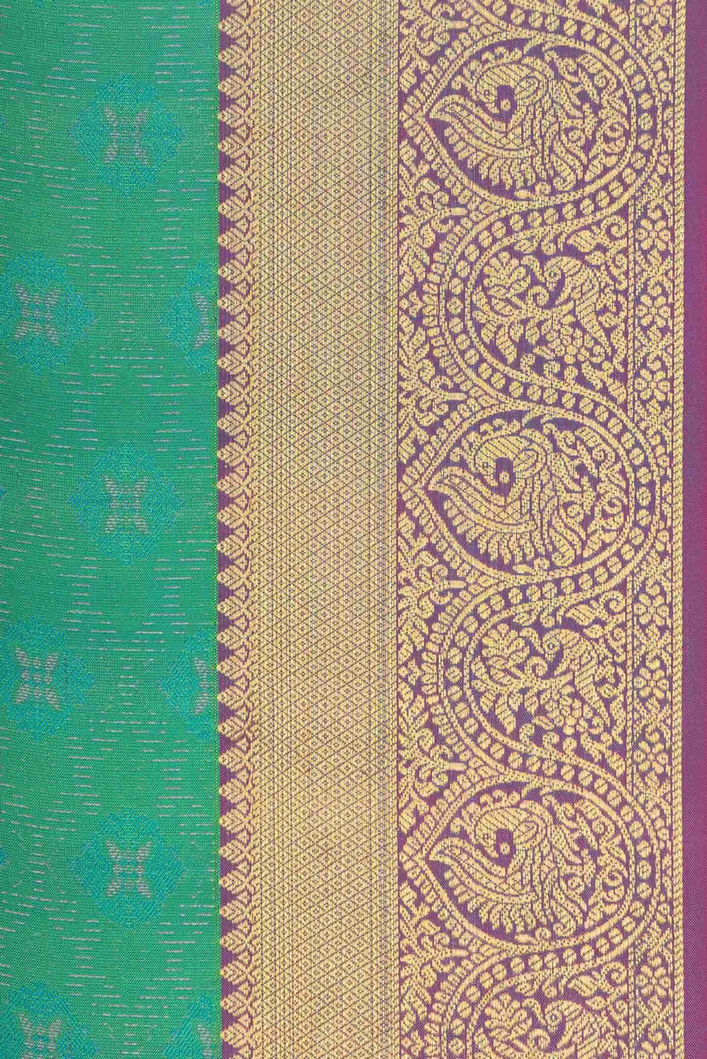 Green Dual Tone Kanchipuram Silk Saree