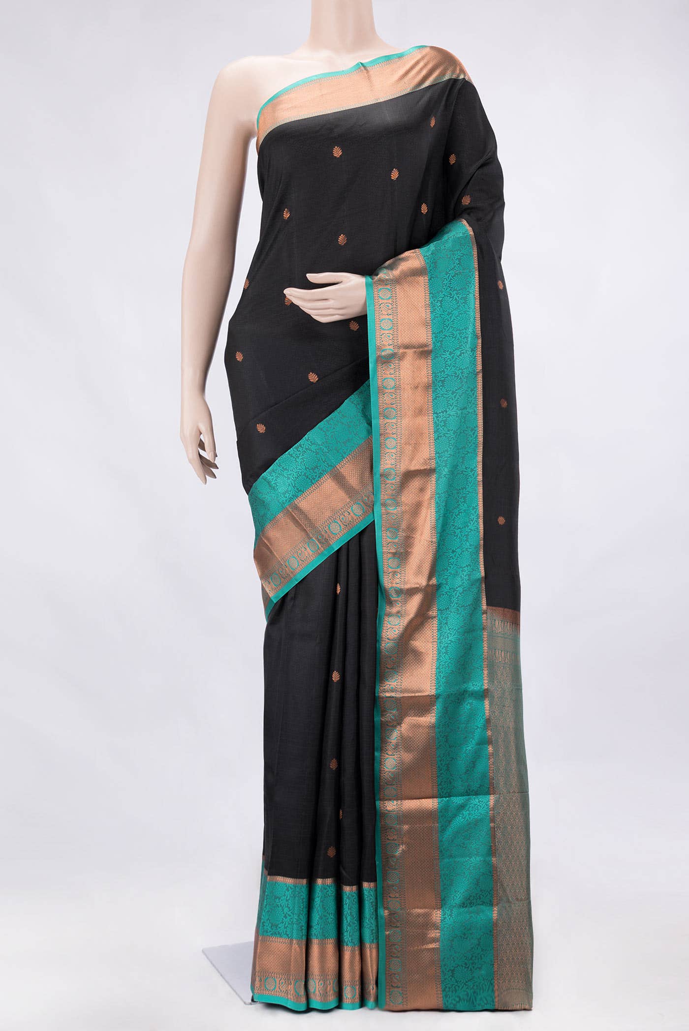 Black Kanchipuram Silk Saree