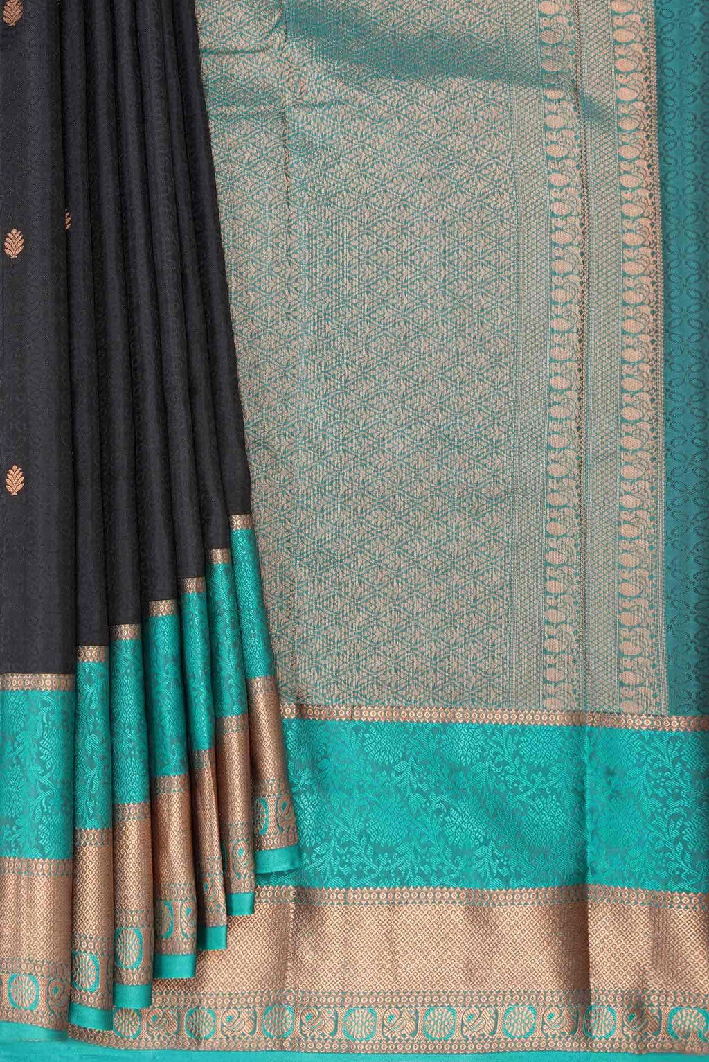 Black Kanchipuram Silk Saree