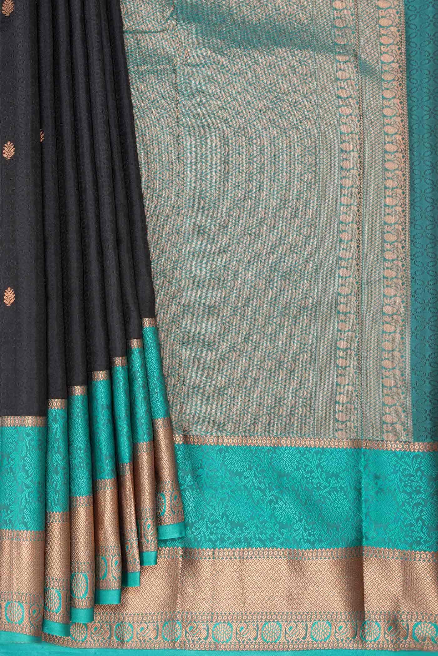 Black Kanchipuram Silk Saree
