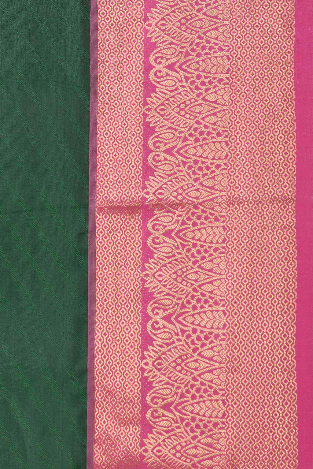 Bottle Green Dual Tone Kanchipuram Silk Saree