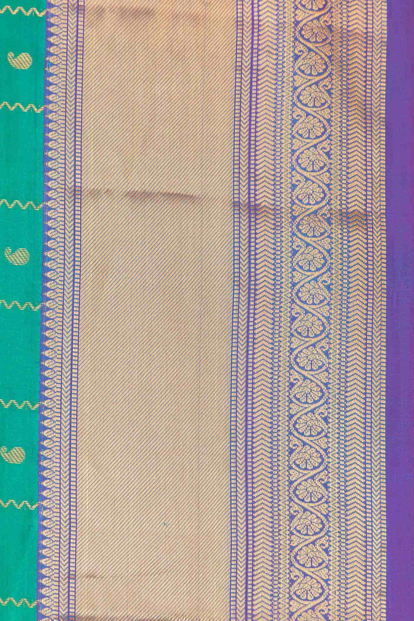 Green Dual Tone Kanchipuram Silk Saree