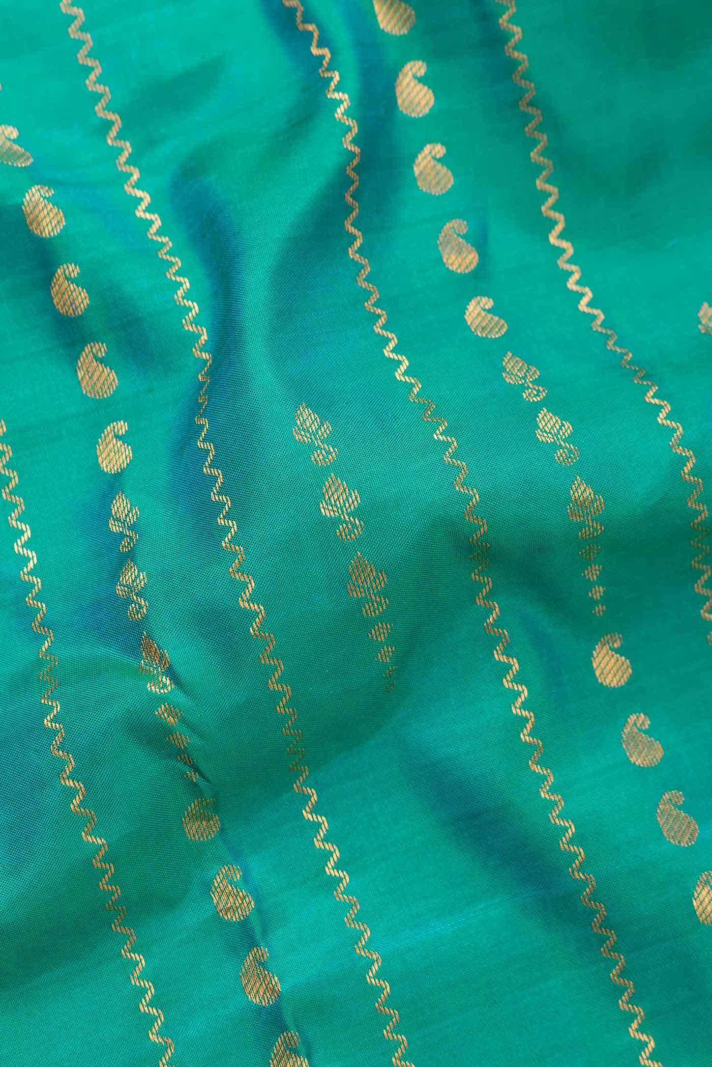 Green Dual Tone Kanchipuram Silk Saree