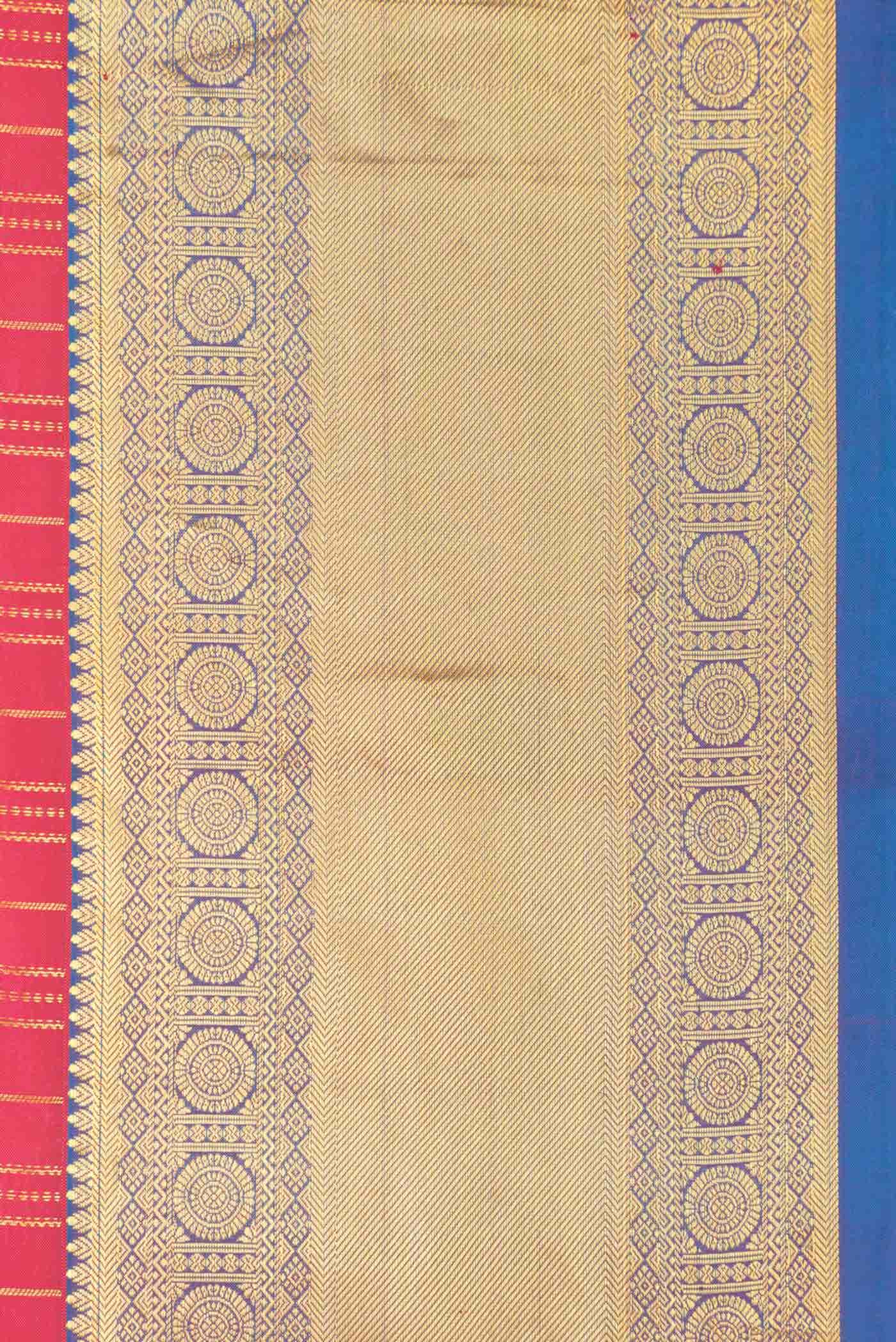 Dark Pink Dual Tone Kanchipuram Silk Saree