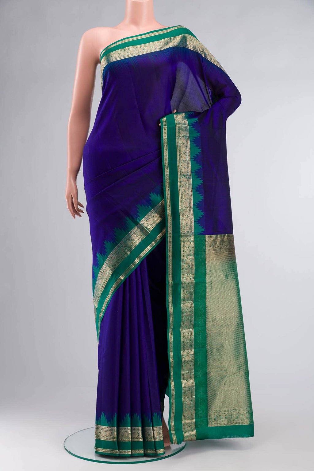 Blue Kanchipuram Silk Saree