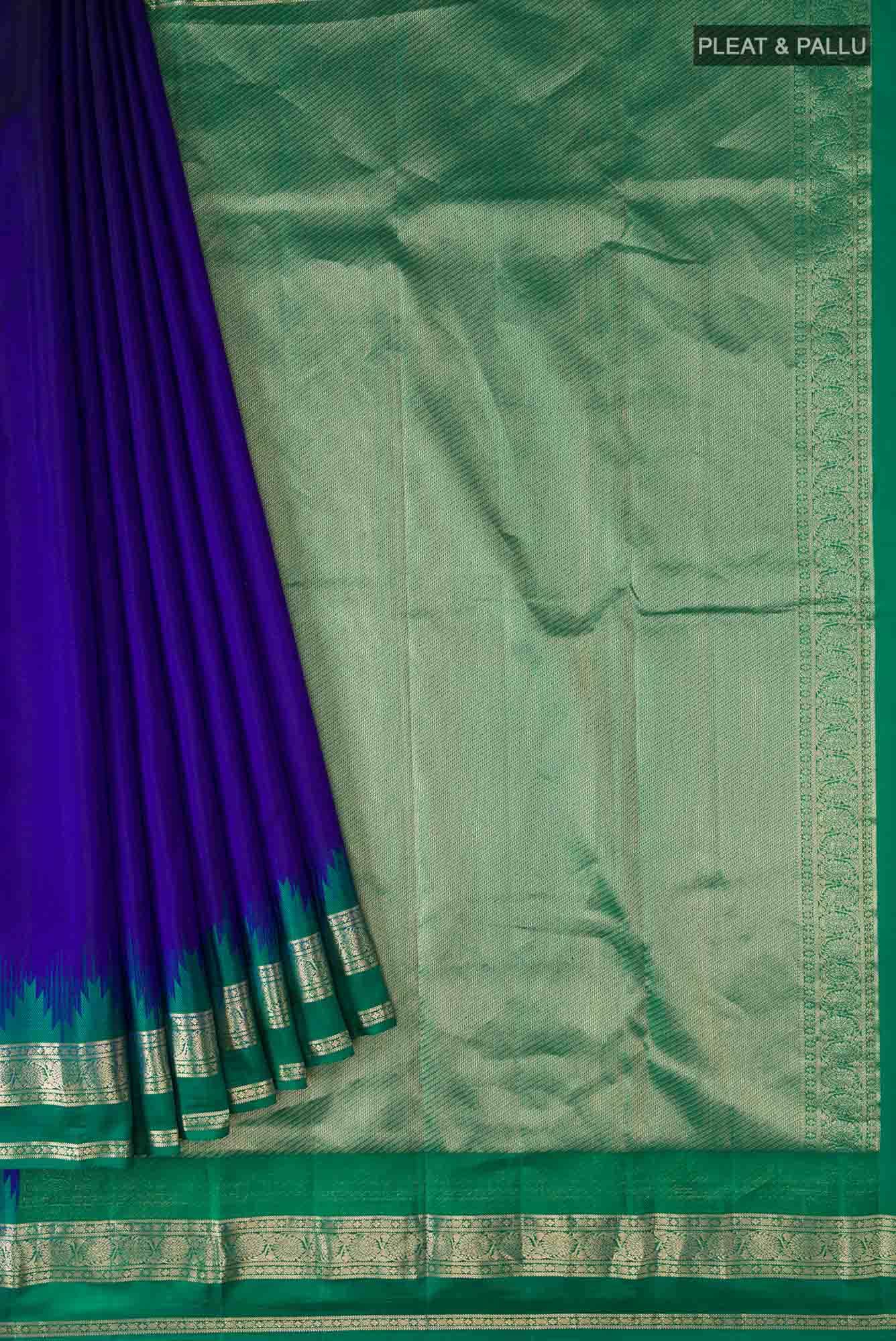 Blue Kanchipuram Silk Saree