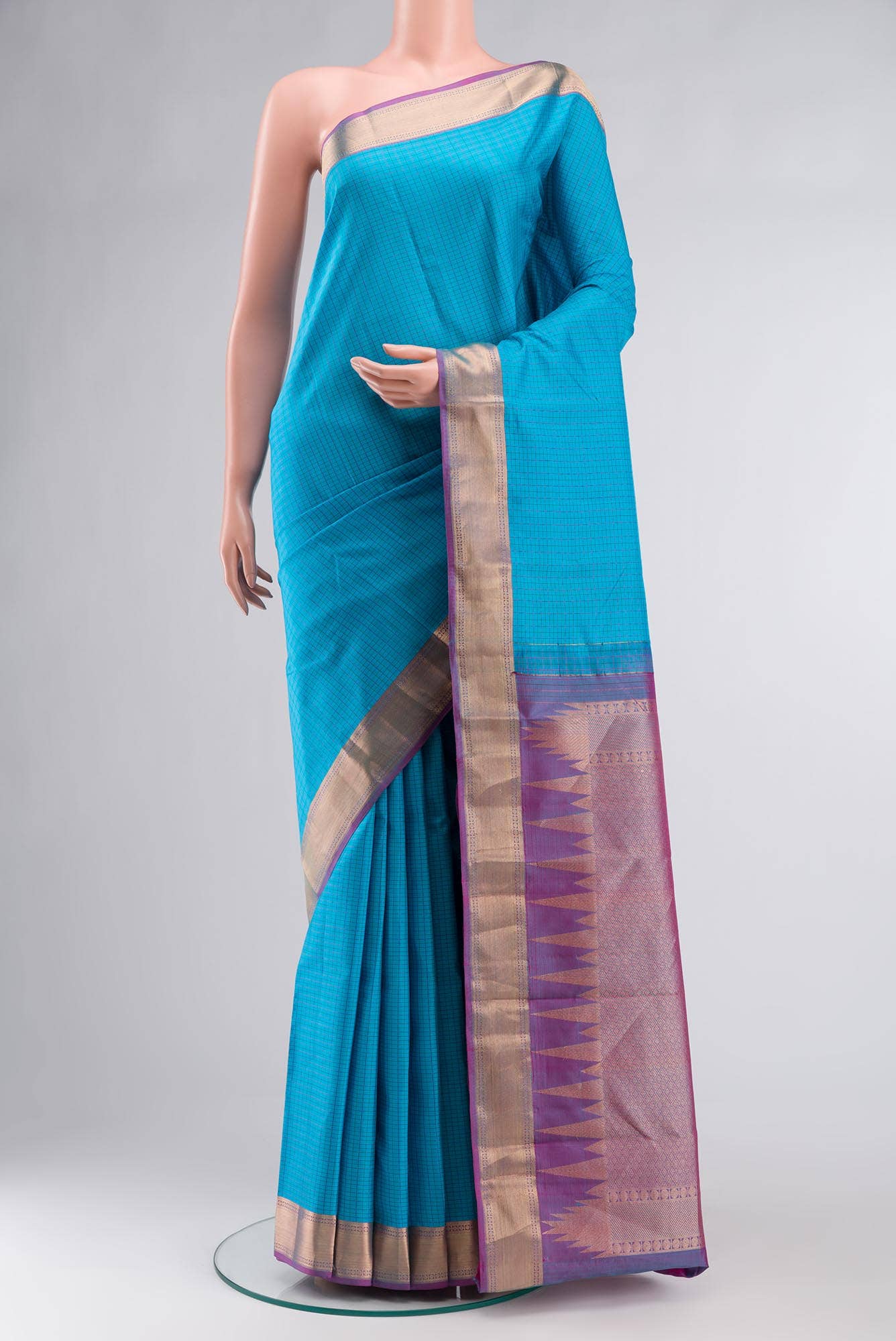 Blue Kanchipuram Silk Saree