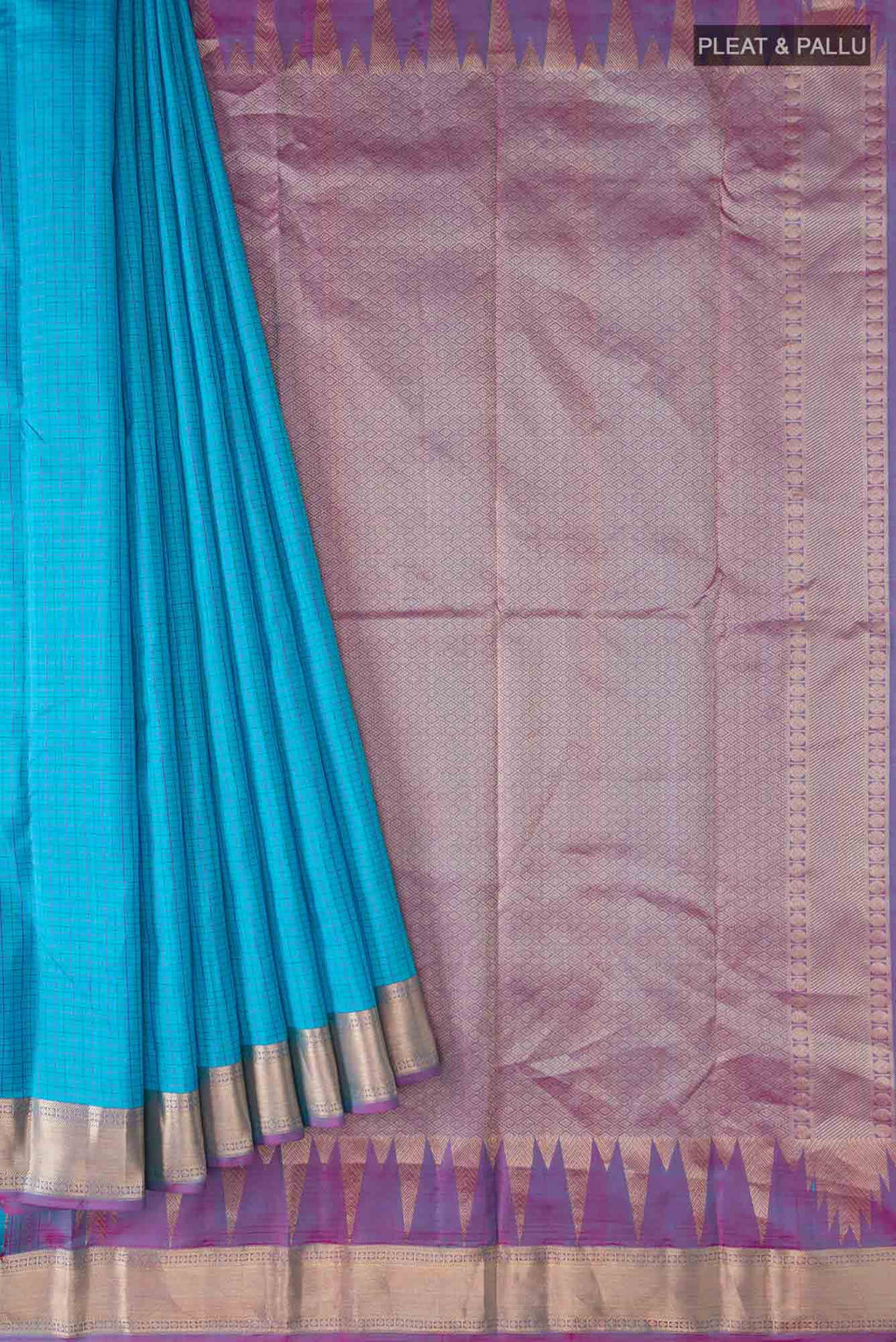 Blue Kanchipuram Silk Saree