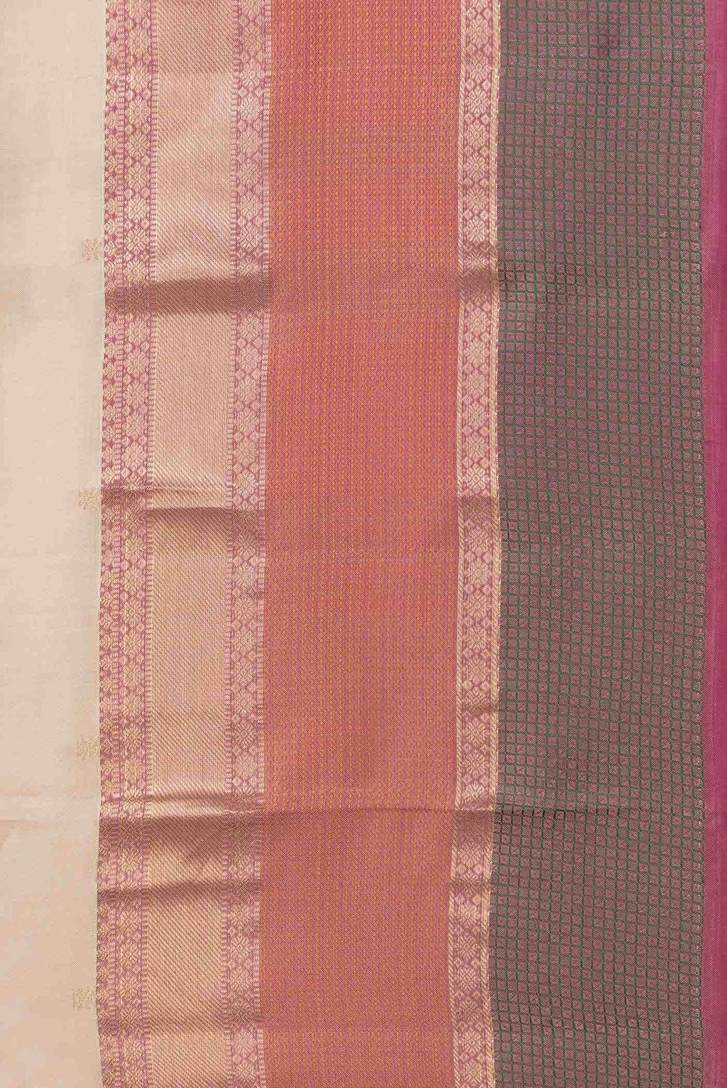 Beige Dual Tone Kanchipuram Silk Saree