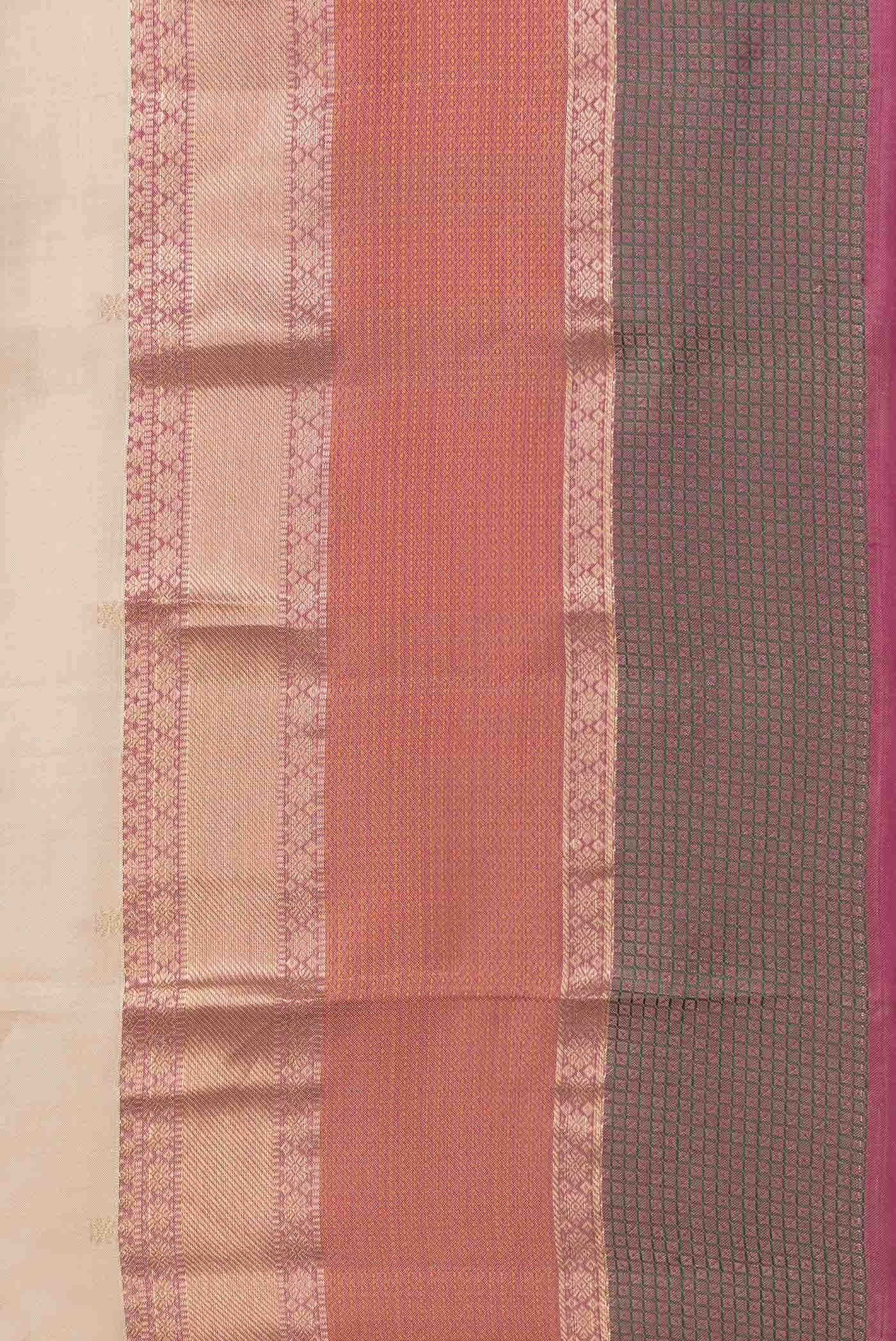 Beige Dual Tone Kanchipuram Silk Saree