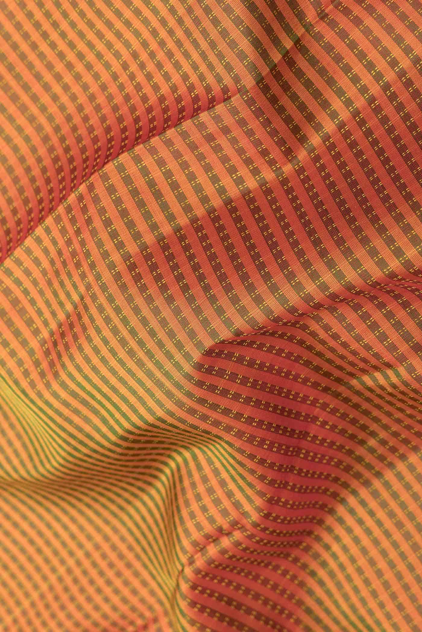 Pure Silk Pure Zari Green Dual Tone Kanchipuram Saree