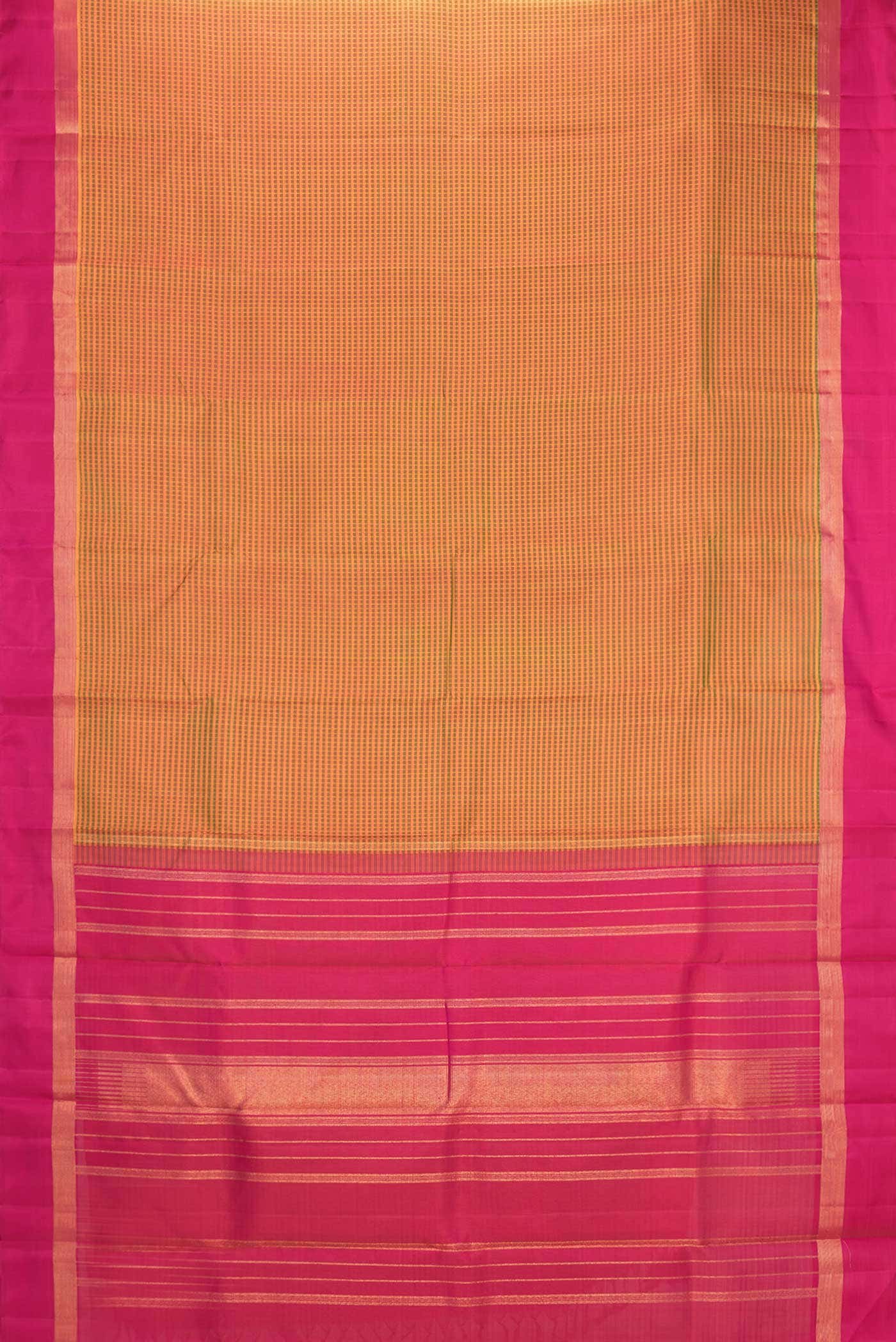 Pure Silk Pure Zari Green Dual Tone Kanchipuram Saree