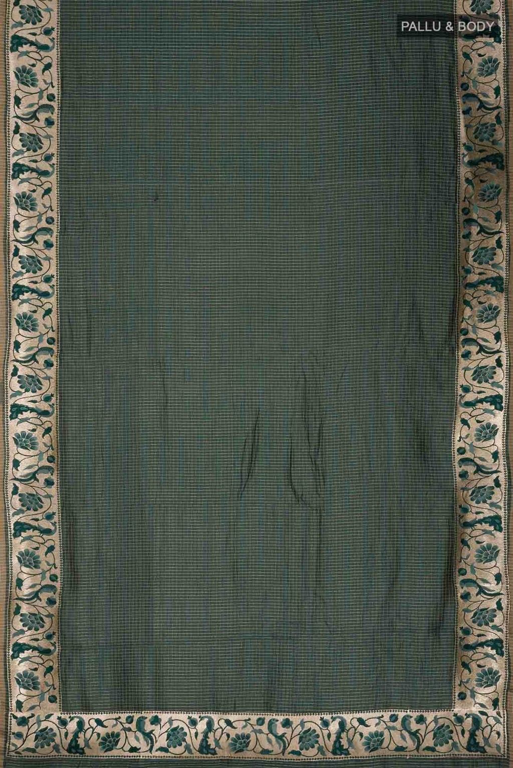 Green Bhagalpuri Tussar Silk Saree