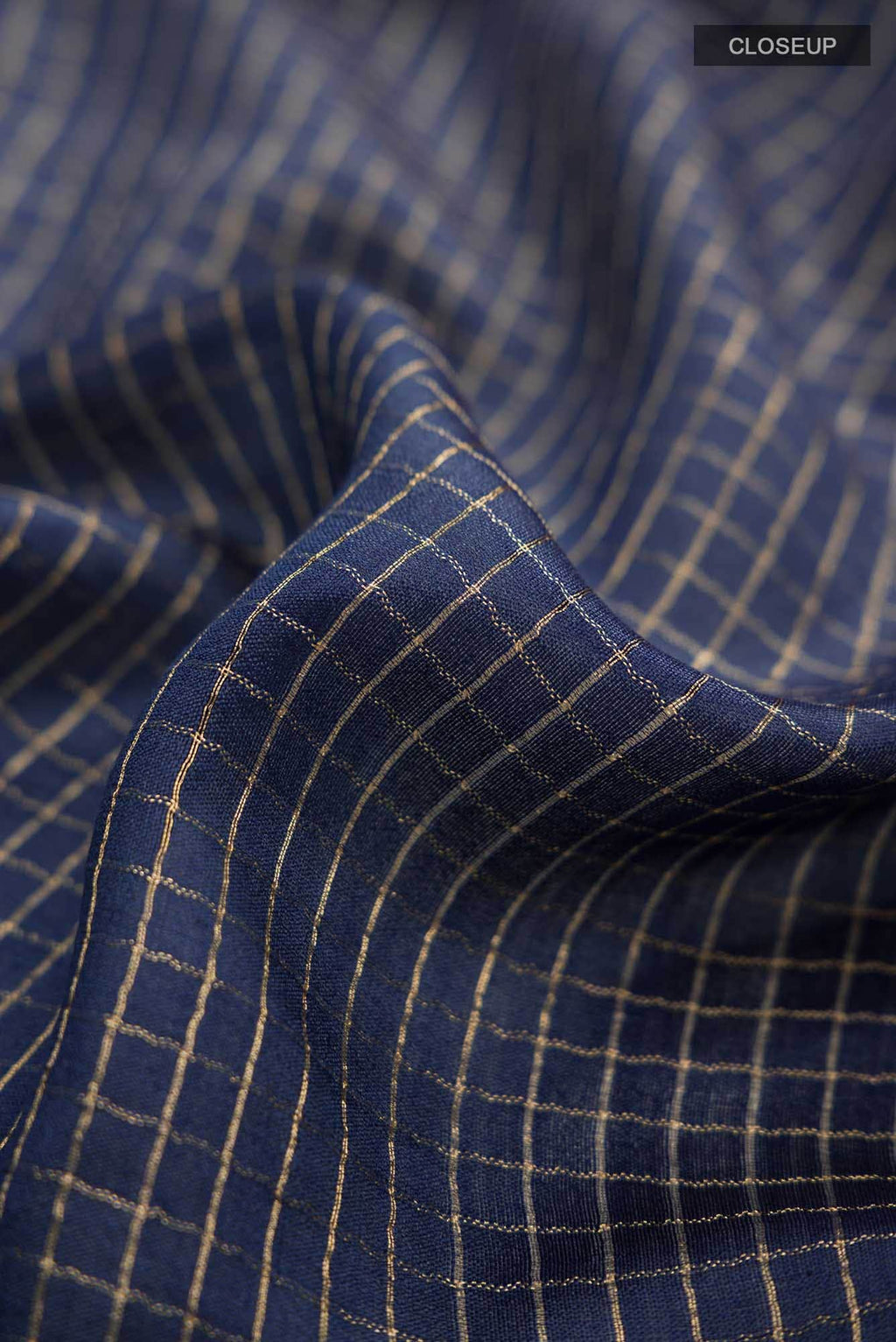 Blue Blended Bhagalpuri Tussar Silk Saree