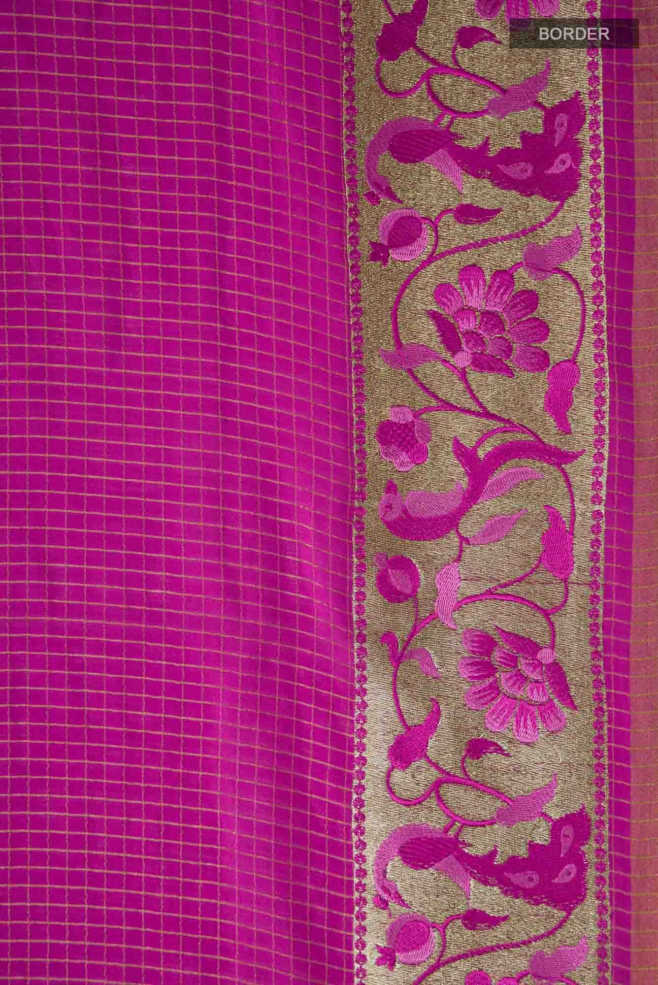 Pink Bhagalpuri Tussar Silk Saree