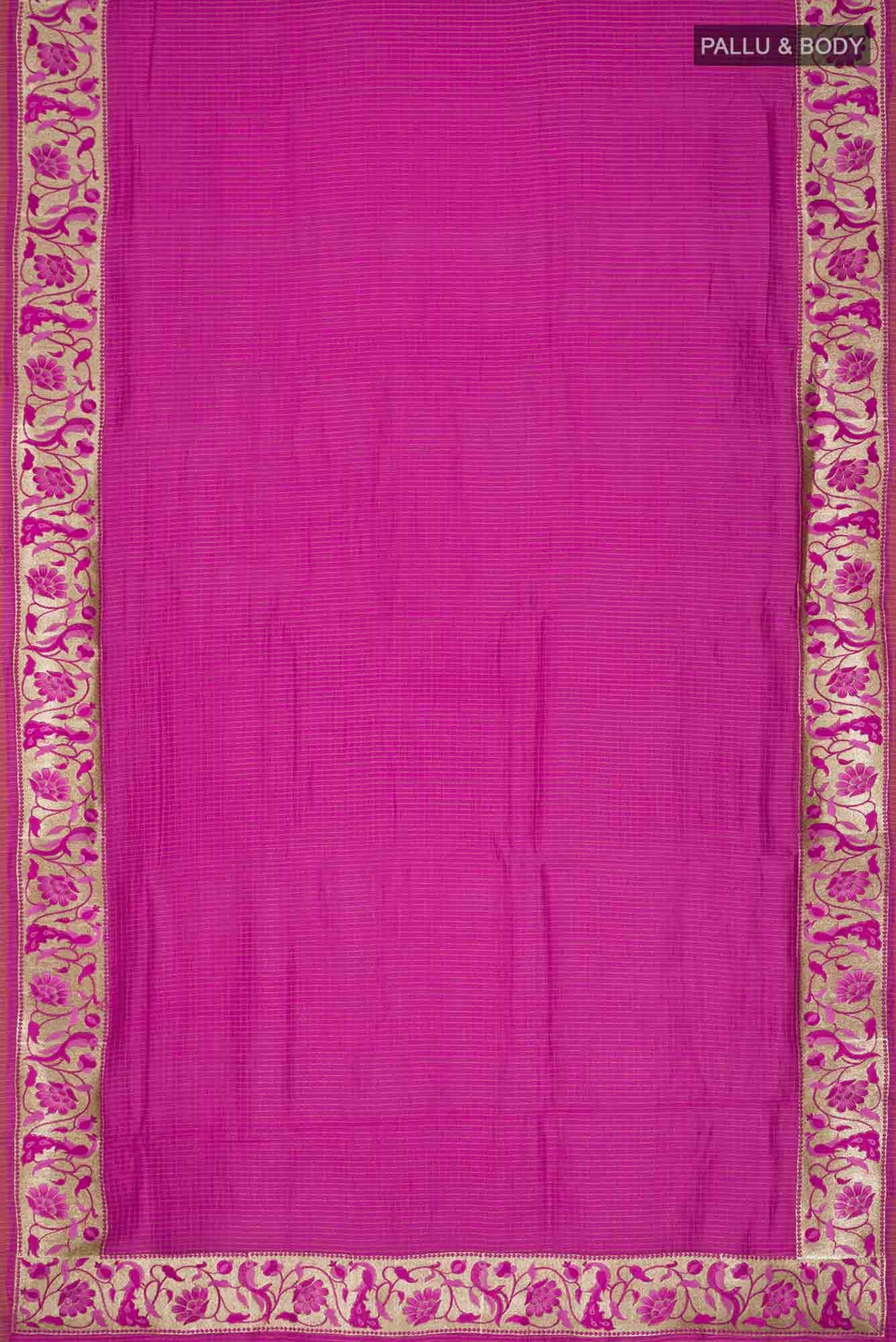 Pink Bhagalpuri Tussar Silk Saree